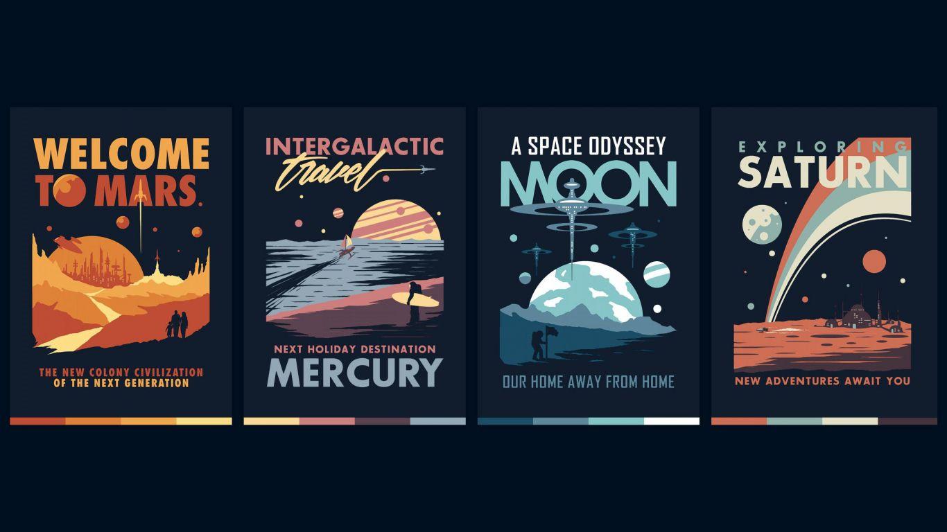 1366x768 Retro Futurism wallpaper in 1366x768 resolution