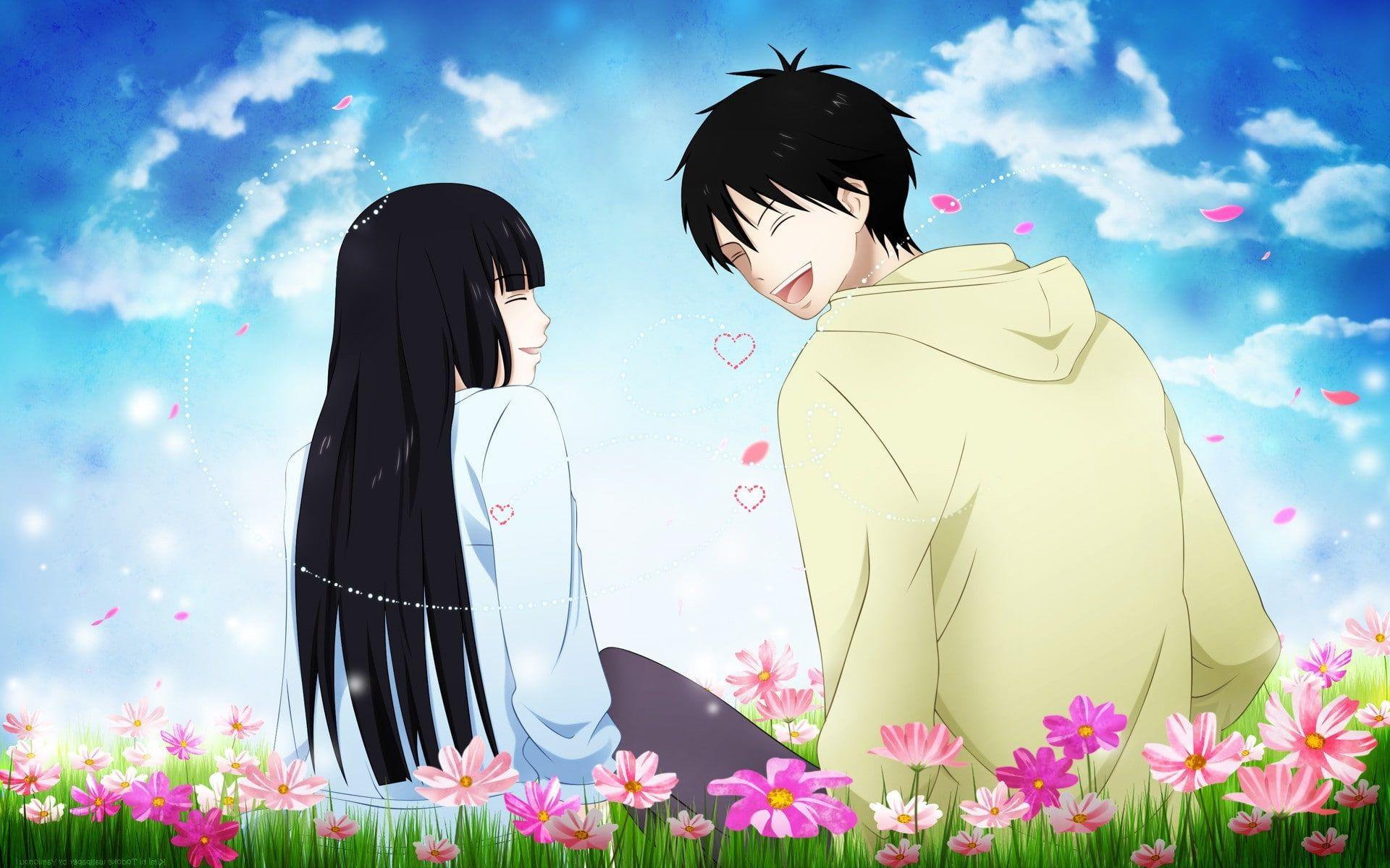 1920x1200 kimi ni todoke kazehaya shouta kuronuma sawako flowers anime anime boys anime girls love P #wallpaper #hdwall. Anime boy, Anime wallpaper, Best romance anime