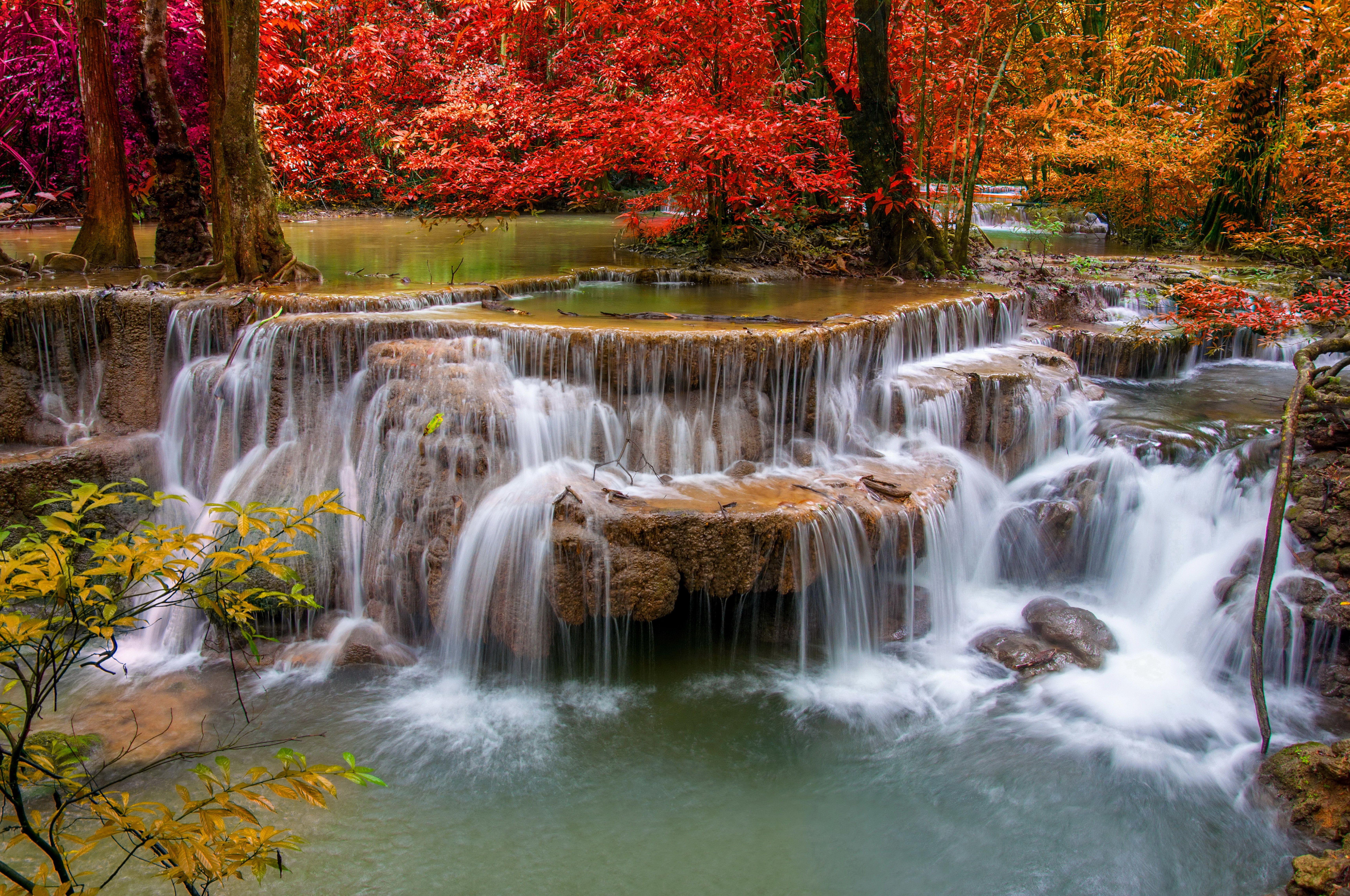 6875x4565 autumn, forest, stream, waterfalls #rocks #forest #waterfall #stream #rapids #autumn K #wallpaper #hdwallpape. Waterfall wallpaper, Waterfall, Autumn waterfalls