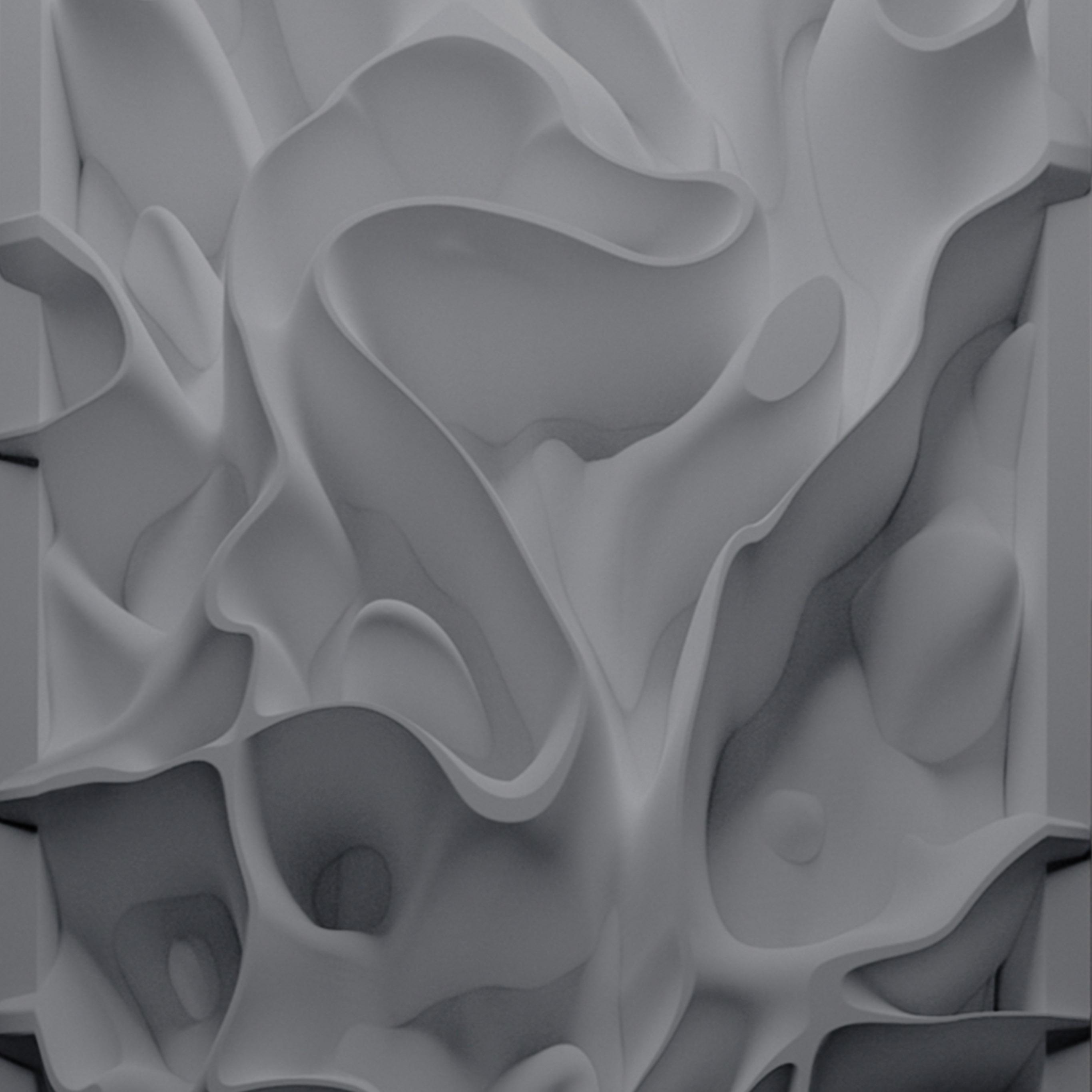 2732x2732 Digital Abstract Wave Curve Art Gray Pattern Background Wallpaper