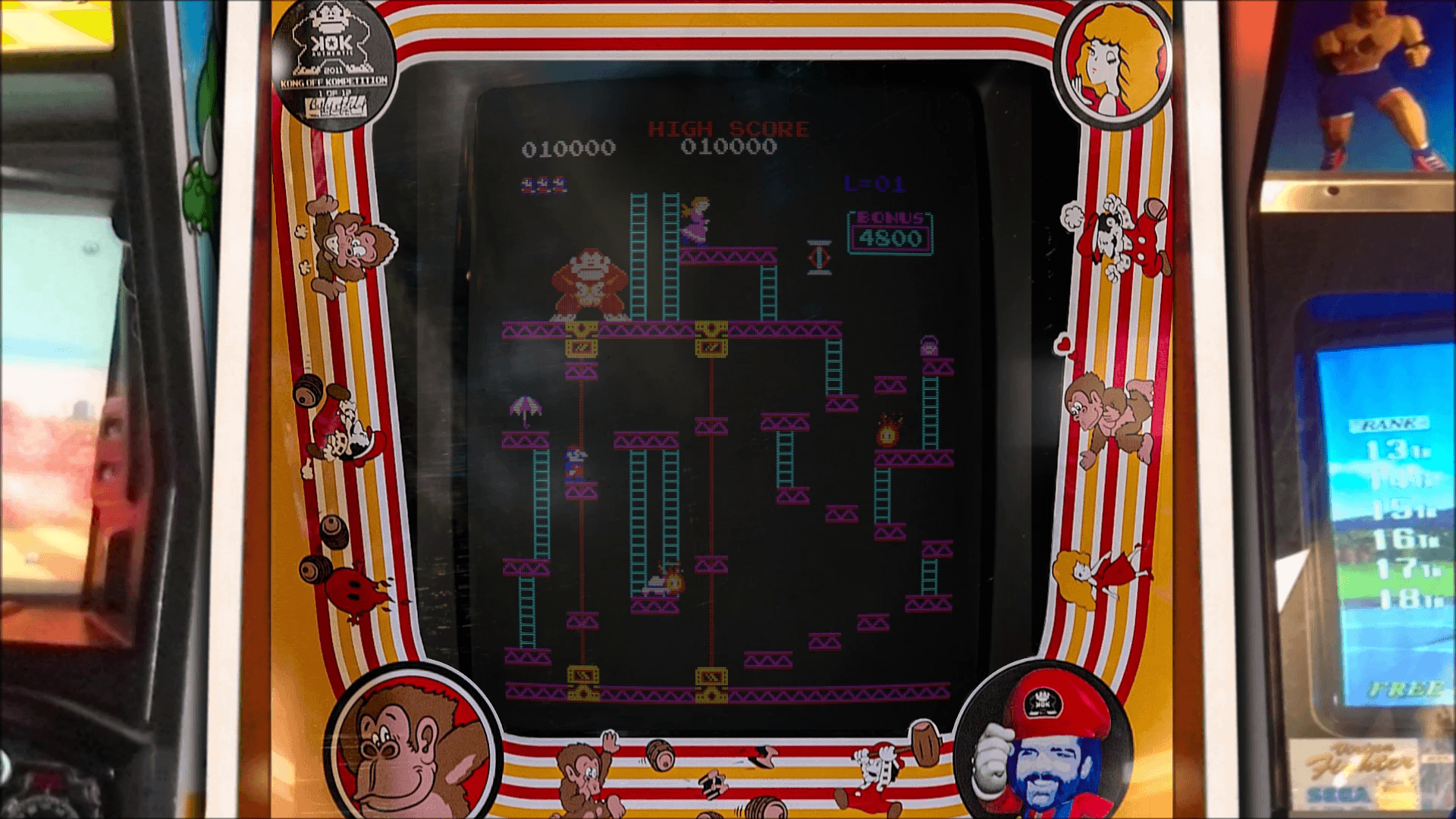 1920x1080 Realistic Donkey Kong Arcade Bezels