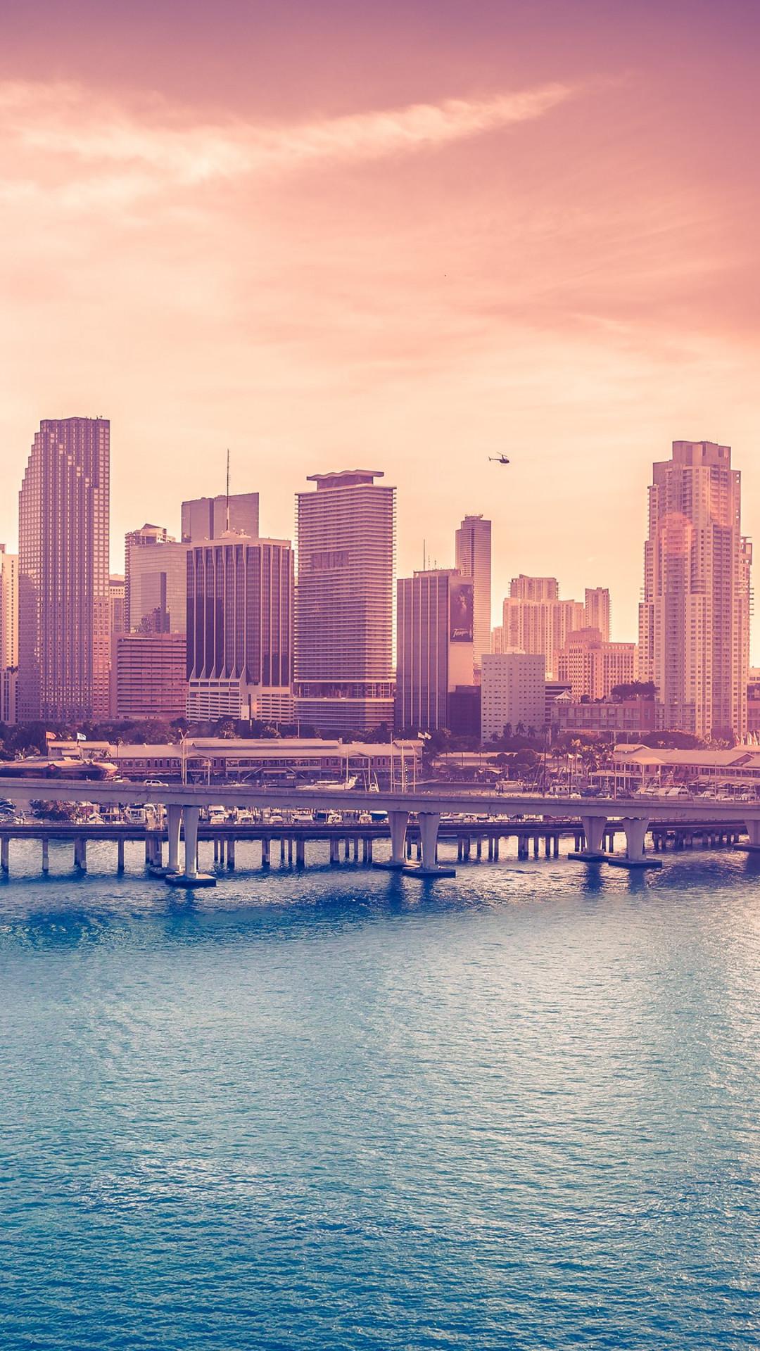 1080x1920 Download wallpaper: Miami Downtown 1080x1920
