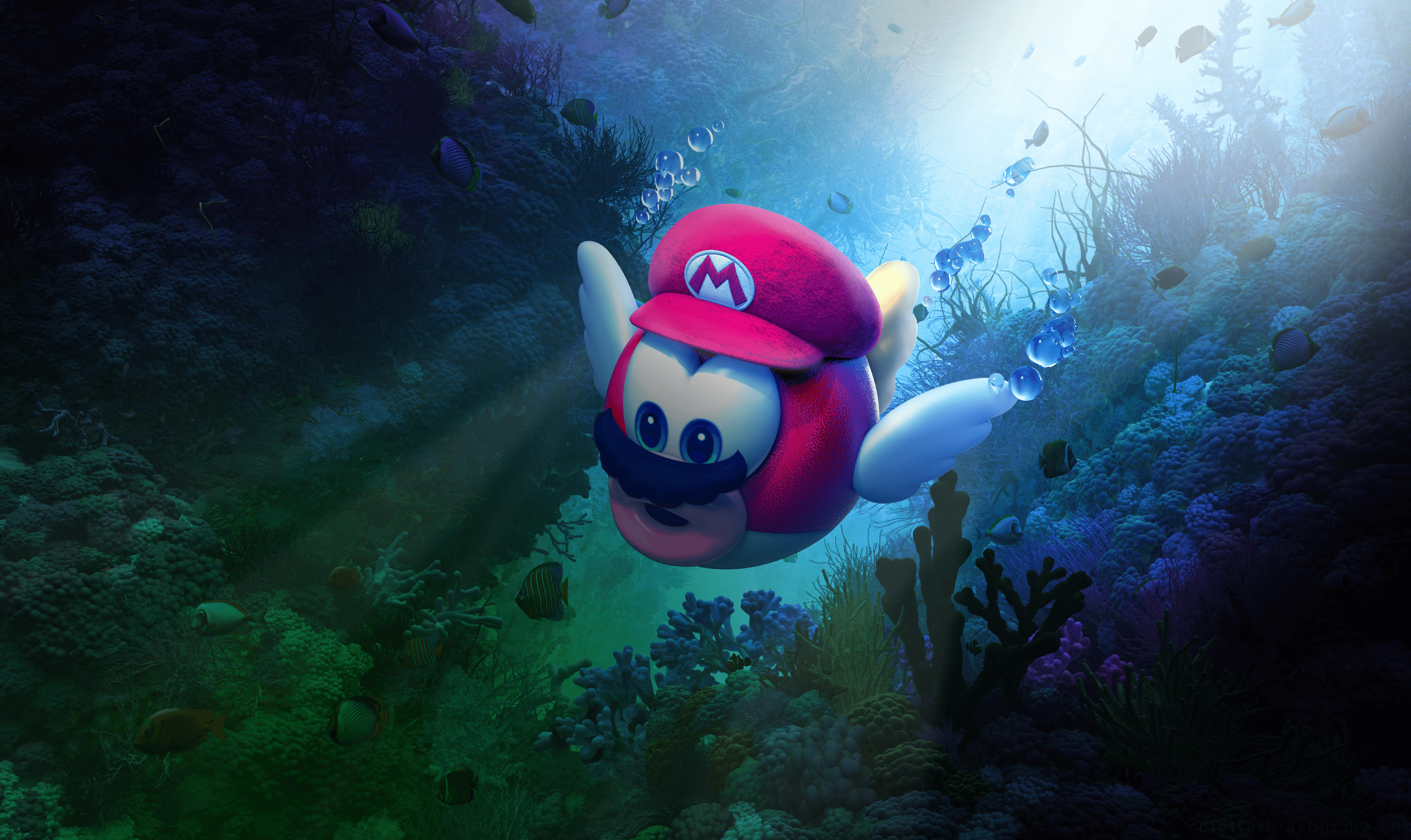 7372x4392 4K Ultra HD Super Mario Odyssey Wallpaper