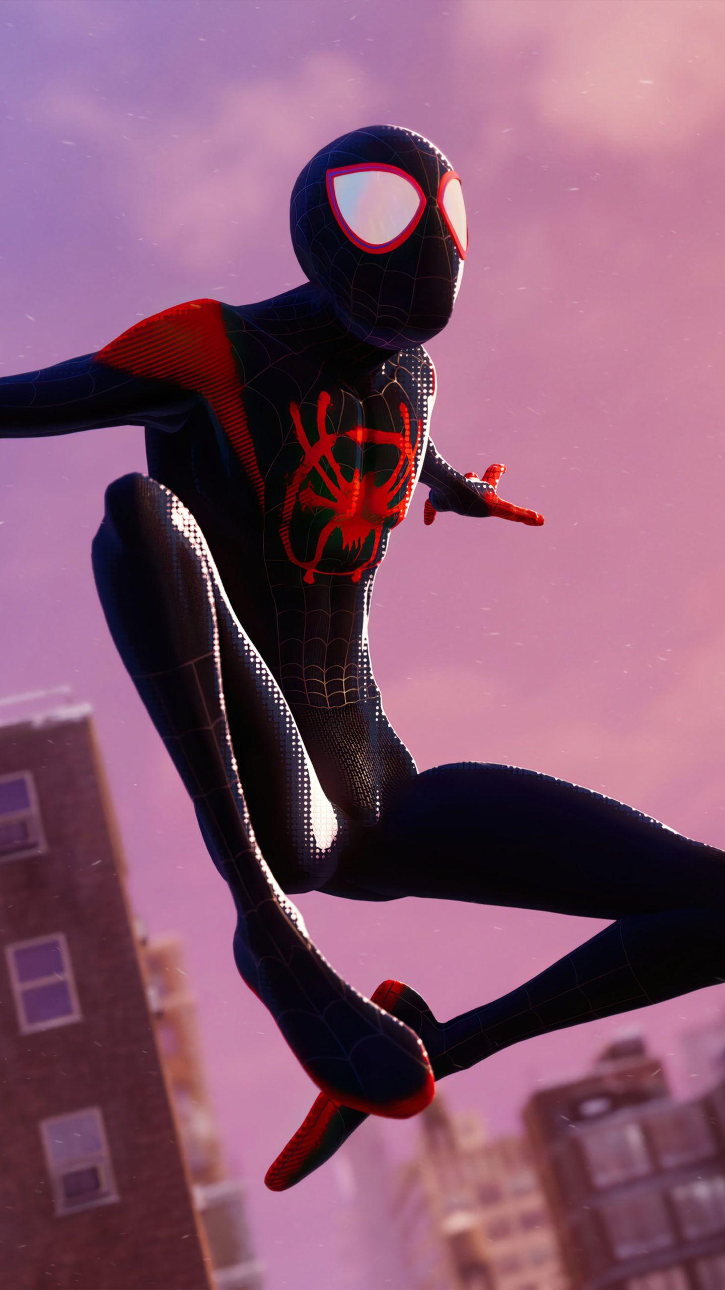 1440x2560 Spider Man Miles Morales Into The Spider Verse Suit 4K Ultra HD Mobile Wallpaper. Miles Morales Spiderman, Spiderman, Marvel Spiderman Art