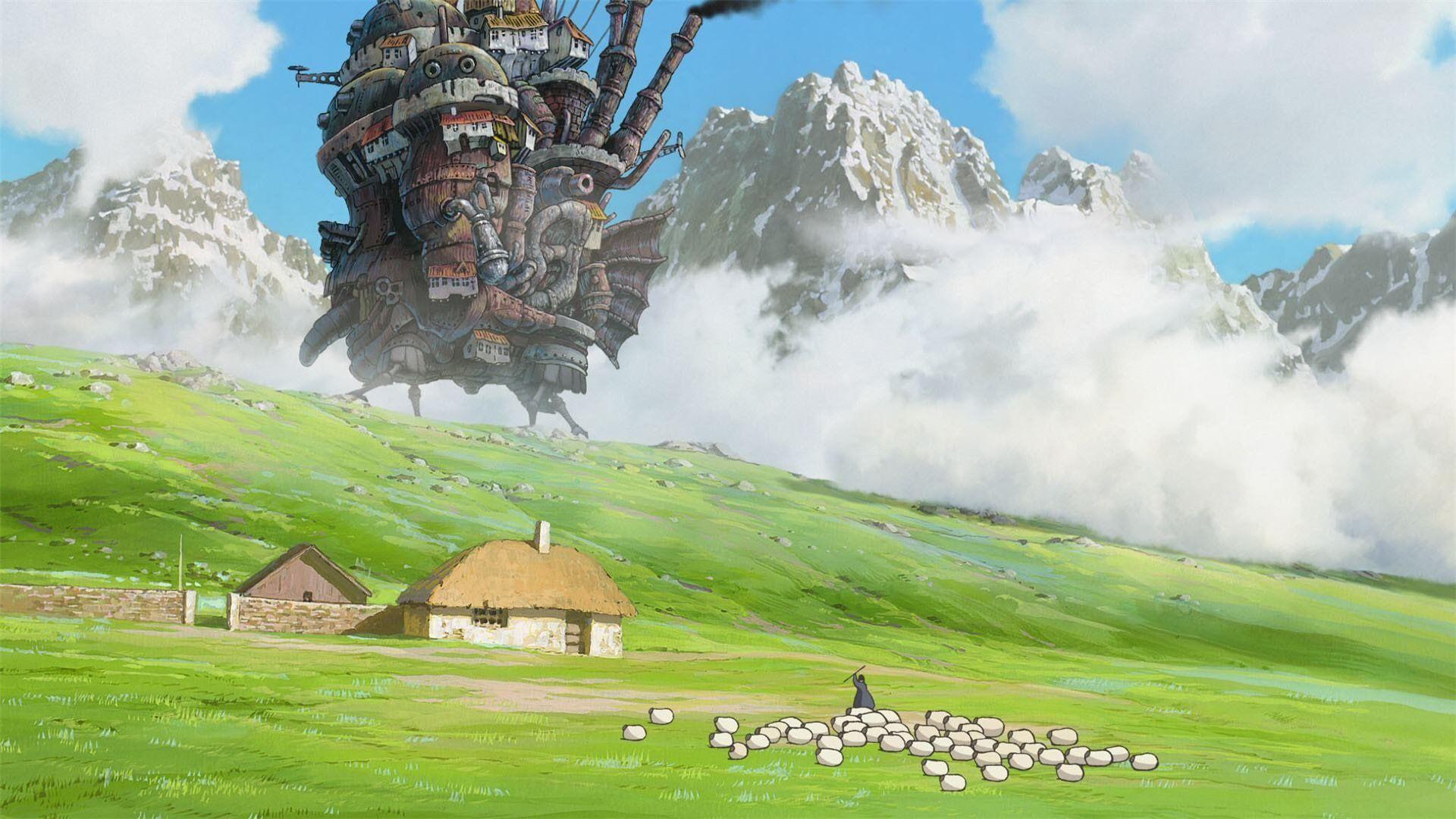 1920x1080 HD wallpaper: Studio Ghibli Totoro Hayao Miyazaki Howls Moving Castle anime My Neig. Howls moving castle, Howls moving castle wallpaper, Howl's moving castle