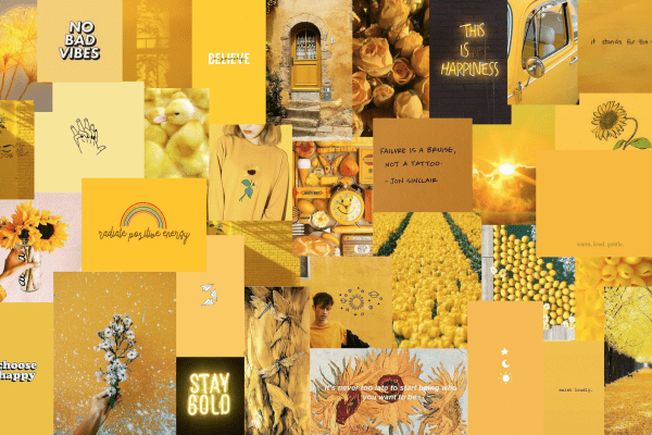 600x400 Collage Aesthetic Yellow Laptop Wallpaper & Background Beautiful Best Available For Download Collage Aesthetic Yellow Laptop Photo Free On Zicxa.com Image