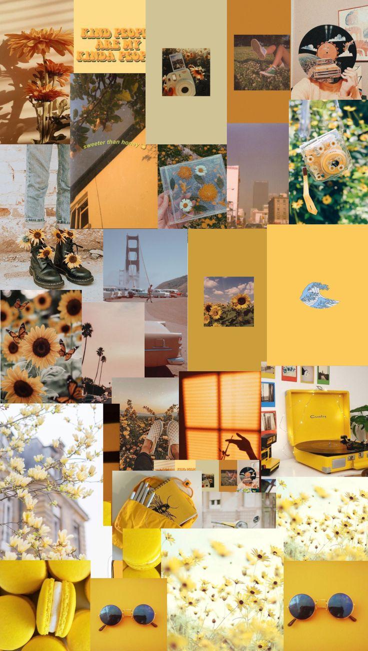 736x1303 Yellow collage. iPhone wallpaper yellow, Aesthetic pastel wallpaper, Blue wallpaper iphone