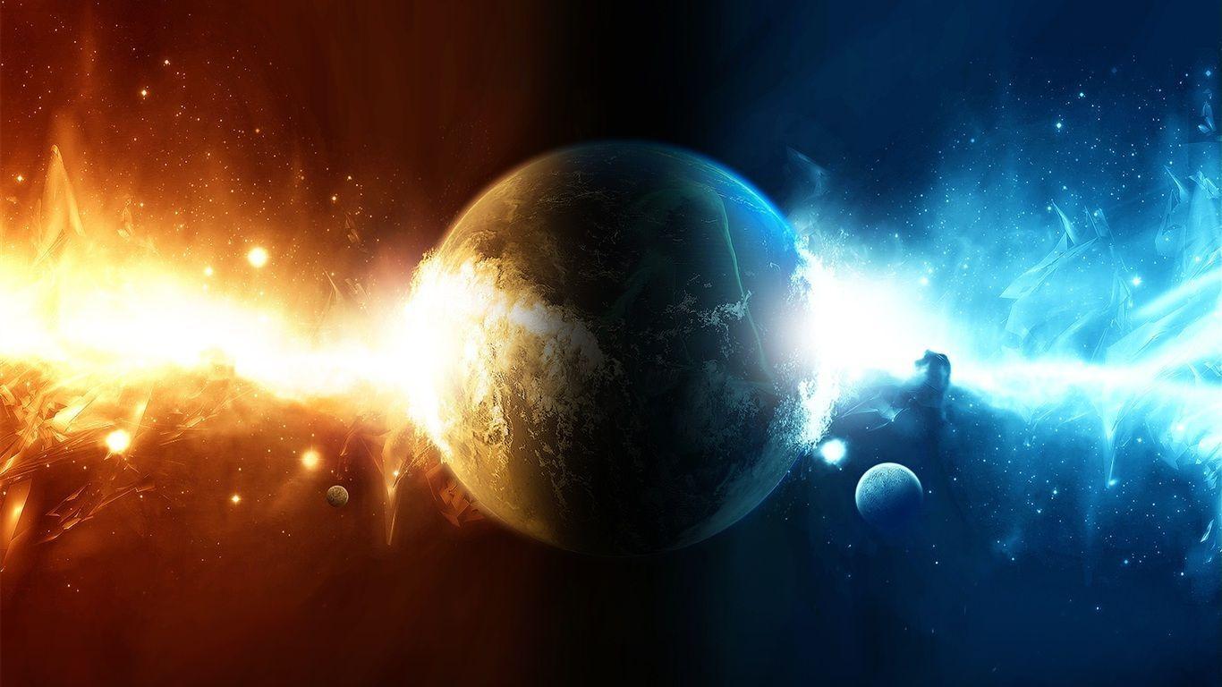1366x768 Cool Lightning Background