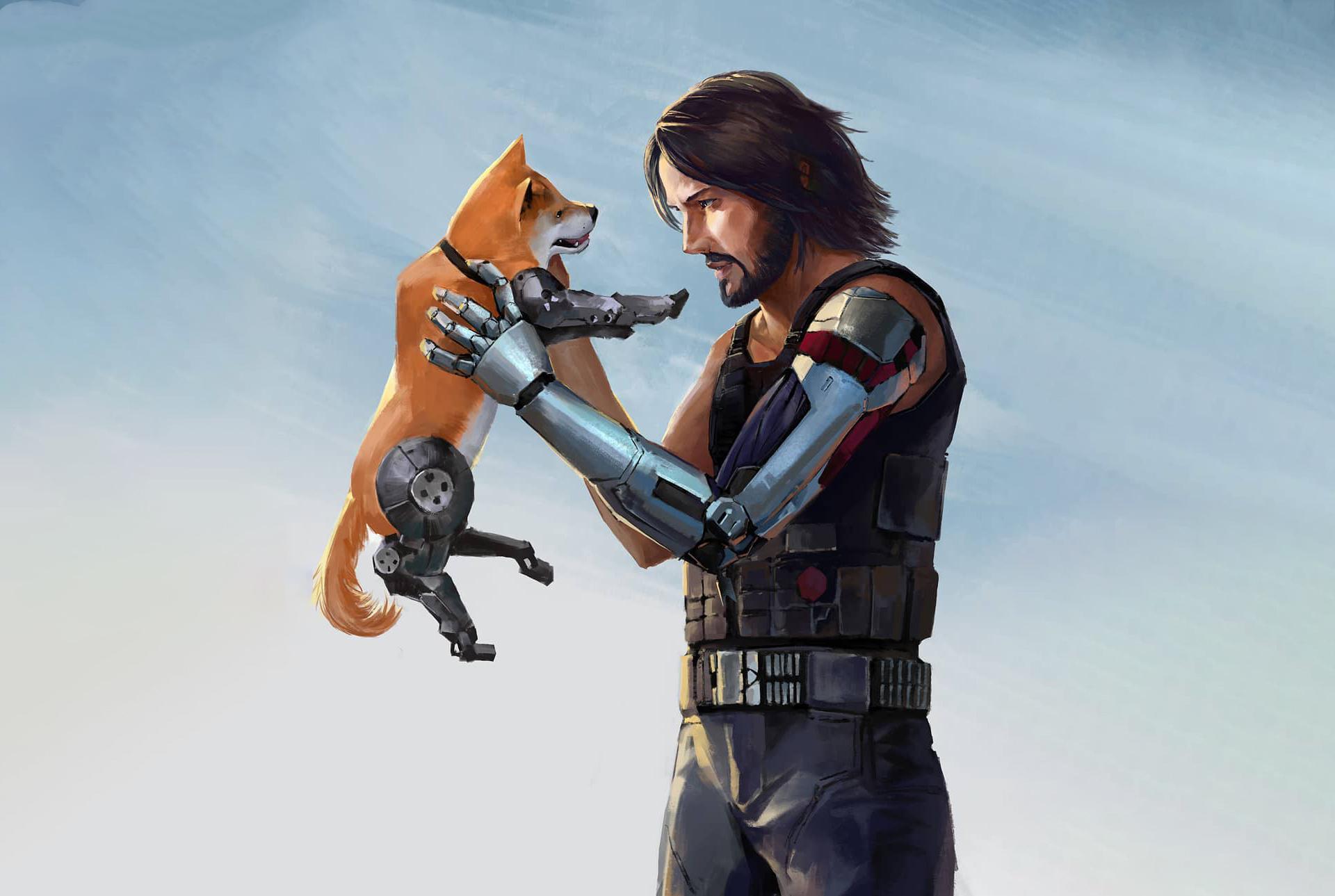 1920x1289 Keanu Reeves and Dog In Cyberpunk 2077 3840x2160202199 Resolution Wallpaper, HD Artist 4K Wallpaper, Image, Photo and Background