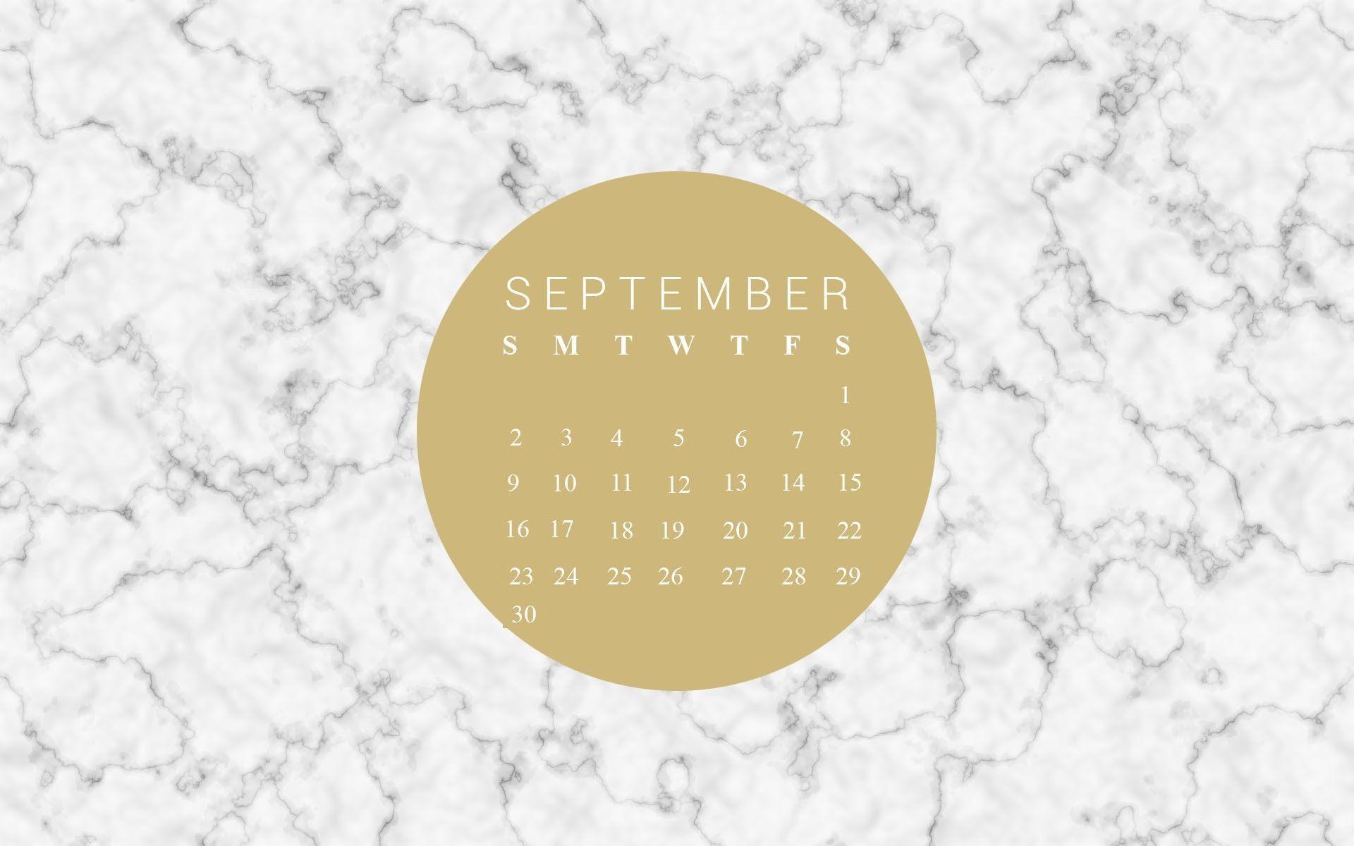 1920x1200 September 2018 Calendar Wallpaper