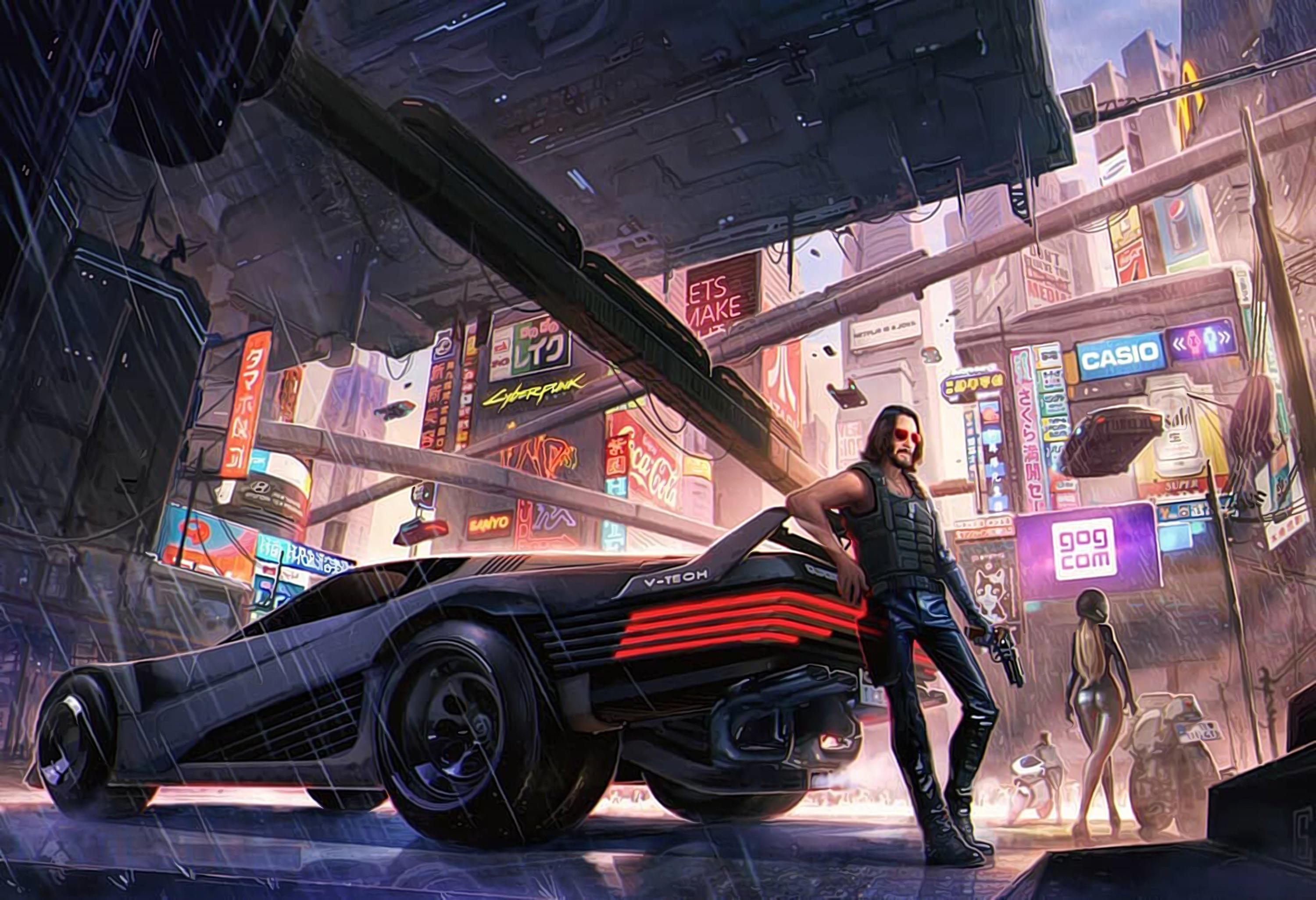 3000x2053 Keanu Reeves Cyberpunk 2077 Art 3840x21602021 Resolution Wallpaper, HD Artist 4K Wallpaper, Image, Photo and Background