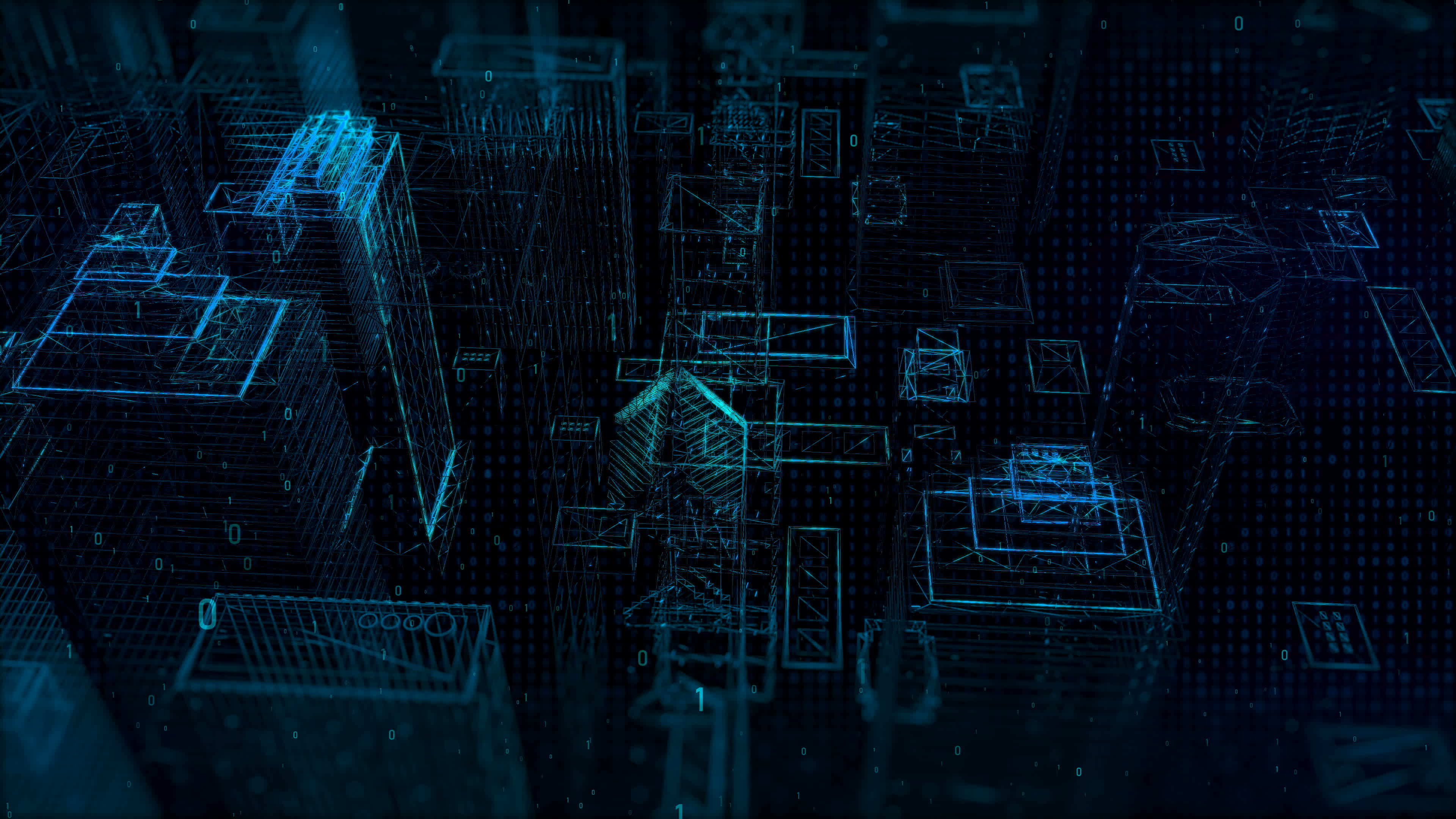 3840x2160 Cyber Background Stock Video Footage for Free Download