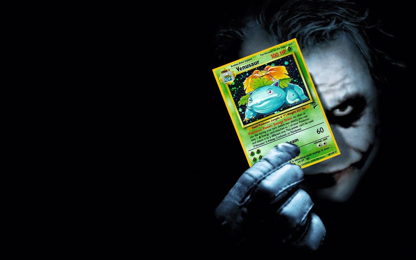 1680x1050 pokemon batman venusaur the joker pokemon cards joker playing card