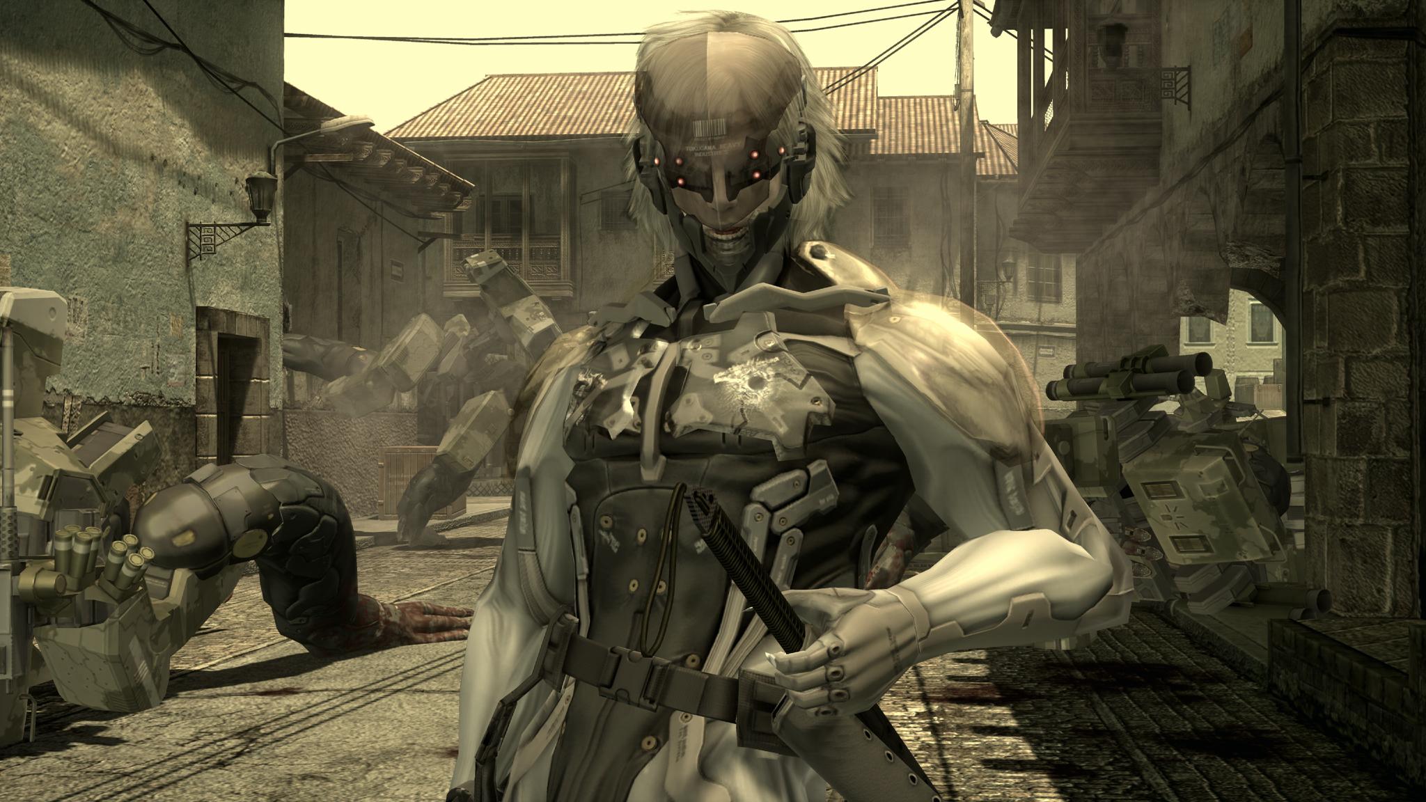 2048x1152 Video games Metal Gear Solid cyberpunk Raiden Metal Gear Solid 4 wallpaperx1152