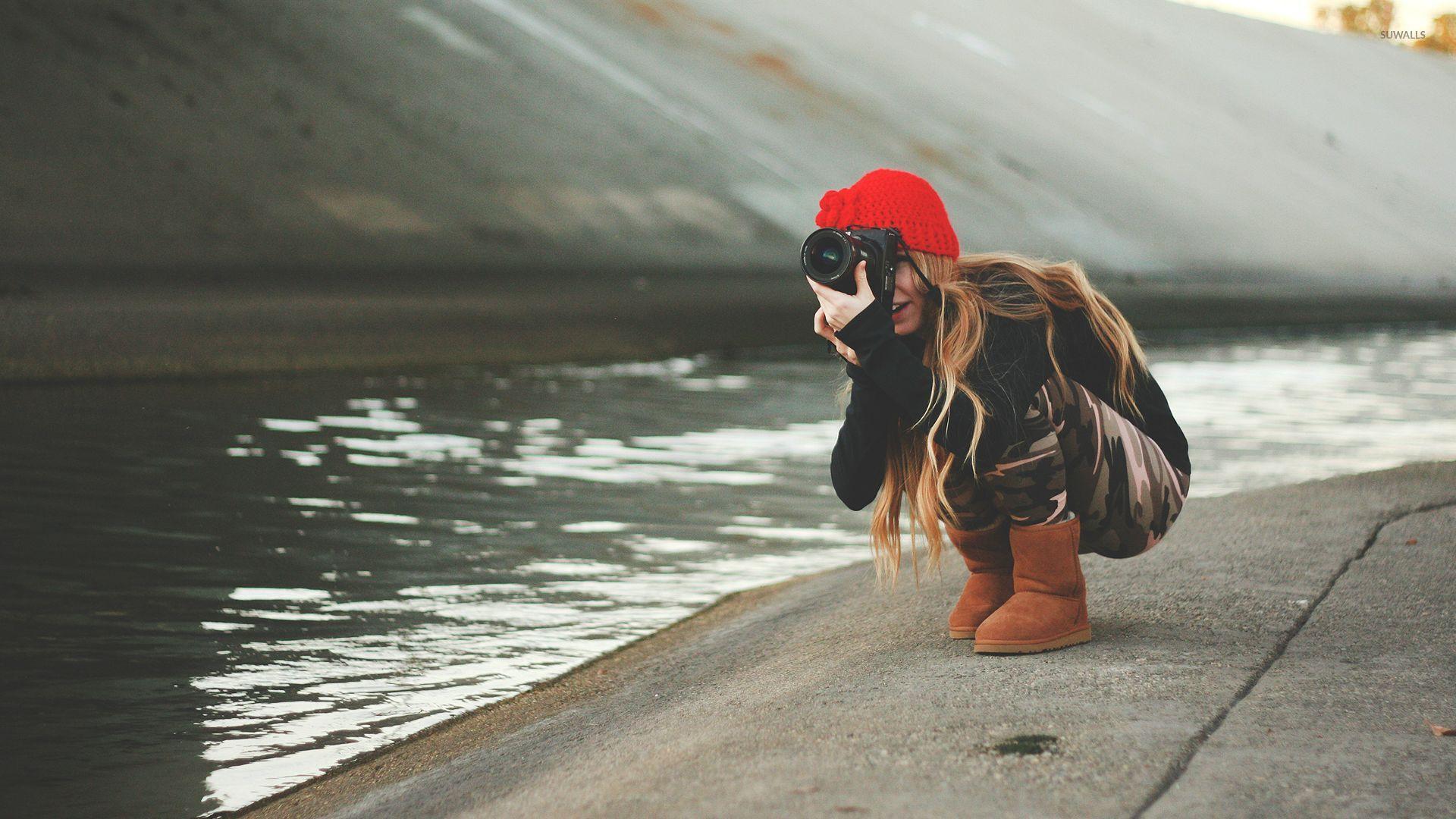 1920x1080 Girl with a camera wallpaper wallpaper