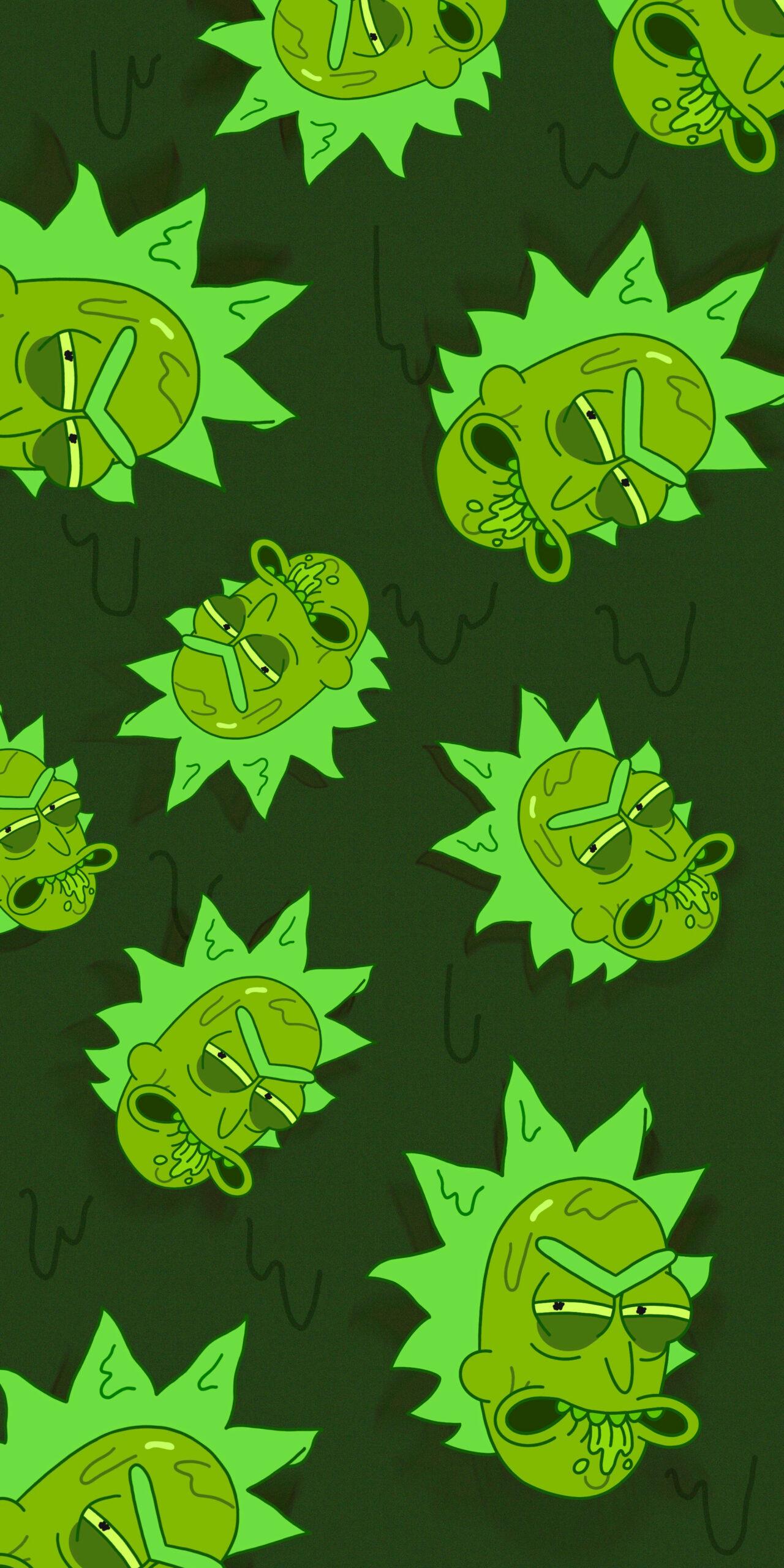 1280x2560 Rick and Morty Phone Wallpaper Wallpaper with Toxic Rick