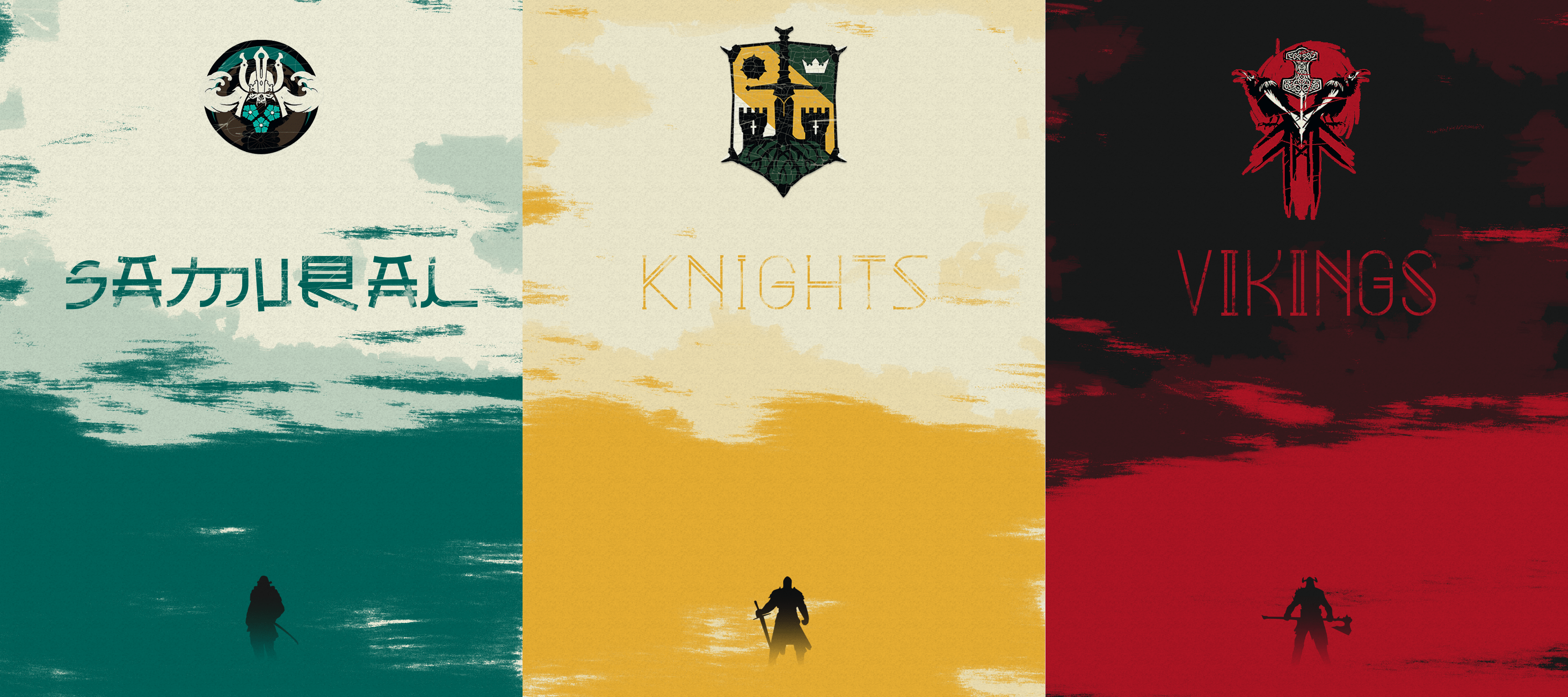 4252x1890 Minimalist For Honor faction posters