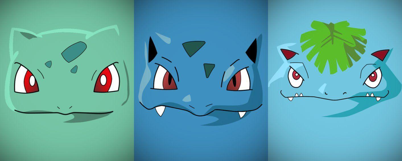 1413x565 Minimalist Bulbasaur, Ivysaur and Venusaur by Vault-Girl