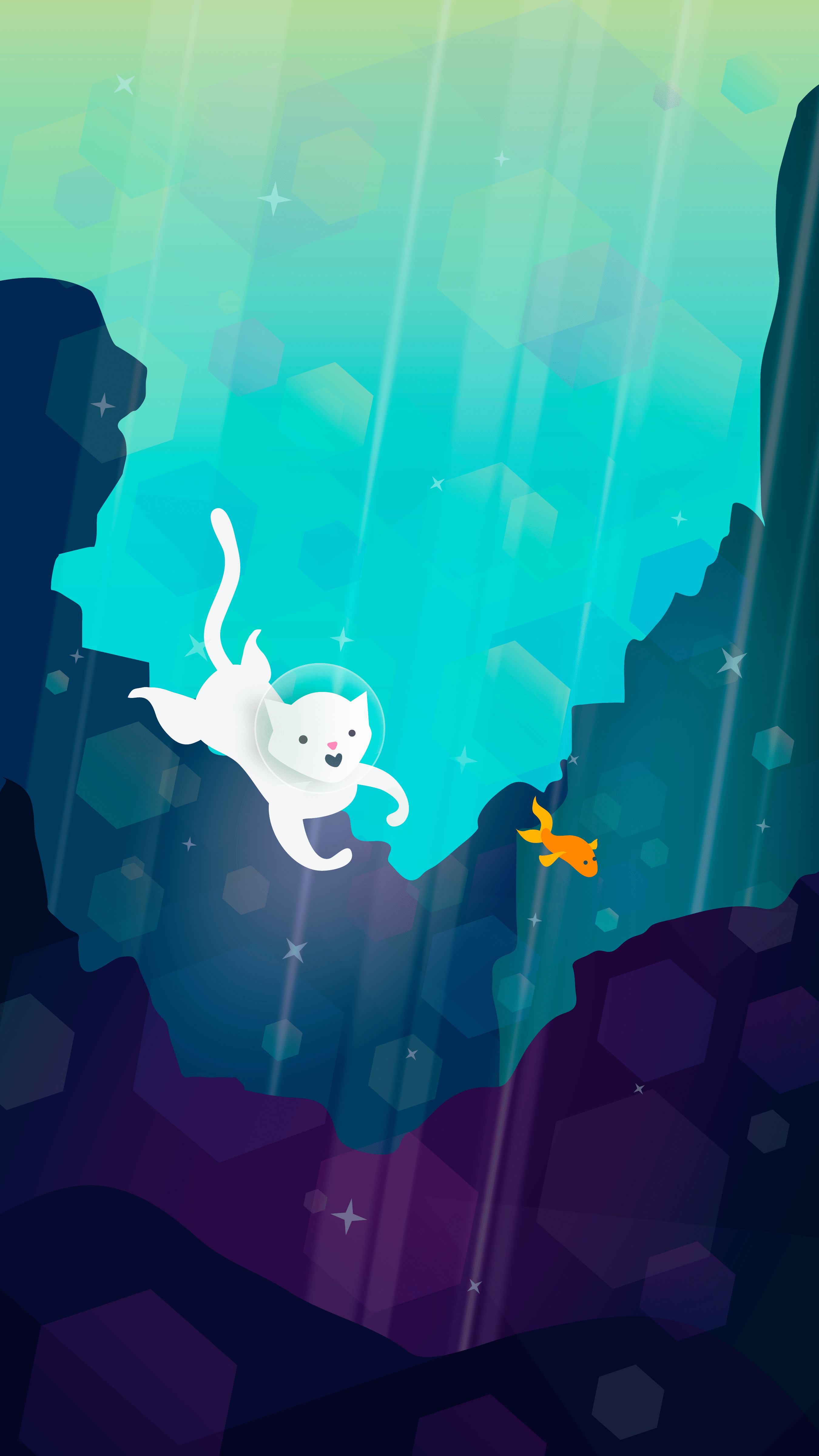 2700x4800 Breanna Hamm. Cat & Fish Mobile Wallpaper