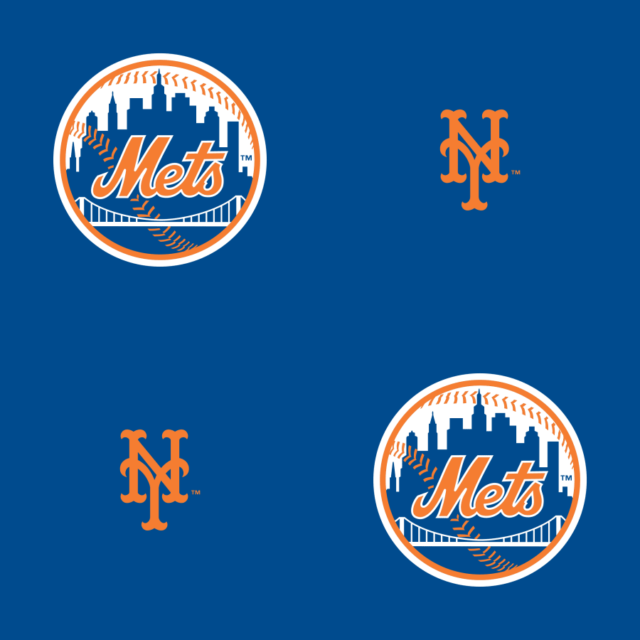 Download wallpapers New York Mets, 4k, logo, emblem, silk texture