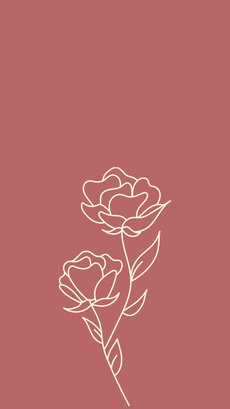 736x1308 Wallpaper. Rose line art, Abstract wallpaper design, Purple wallpaper iphone