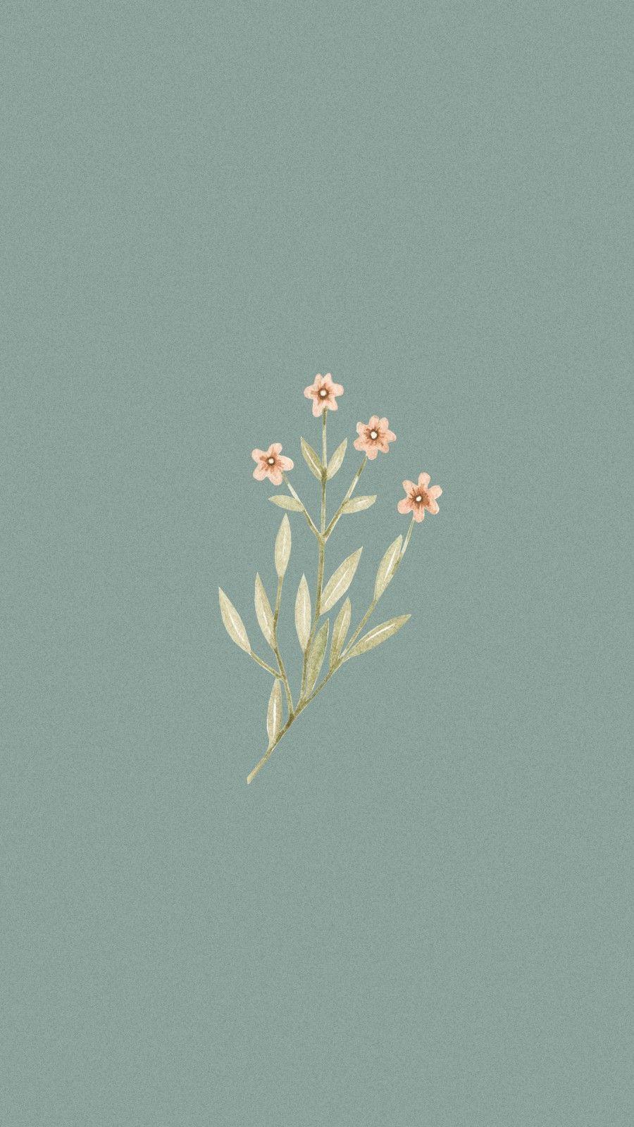 900x1600 Wallpaper. Simplistic wallpaper, Vintage flowers wallpaper, Cute simple wallpaper