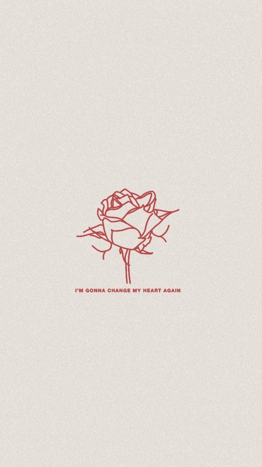 1080x1920 Download Minimal Red Rose Wallpaper