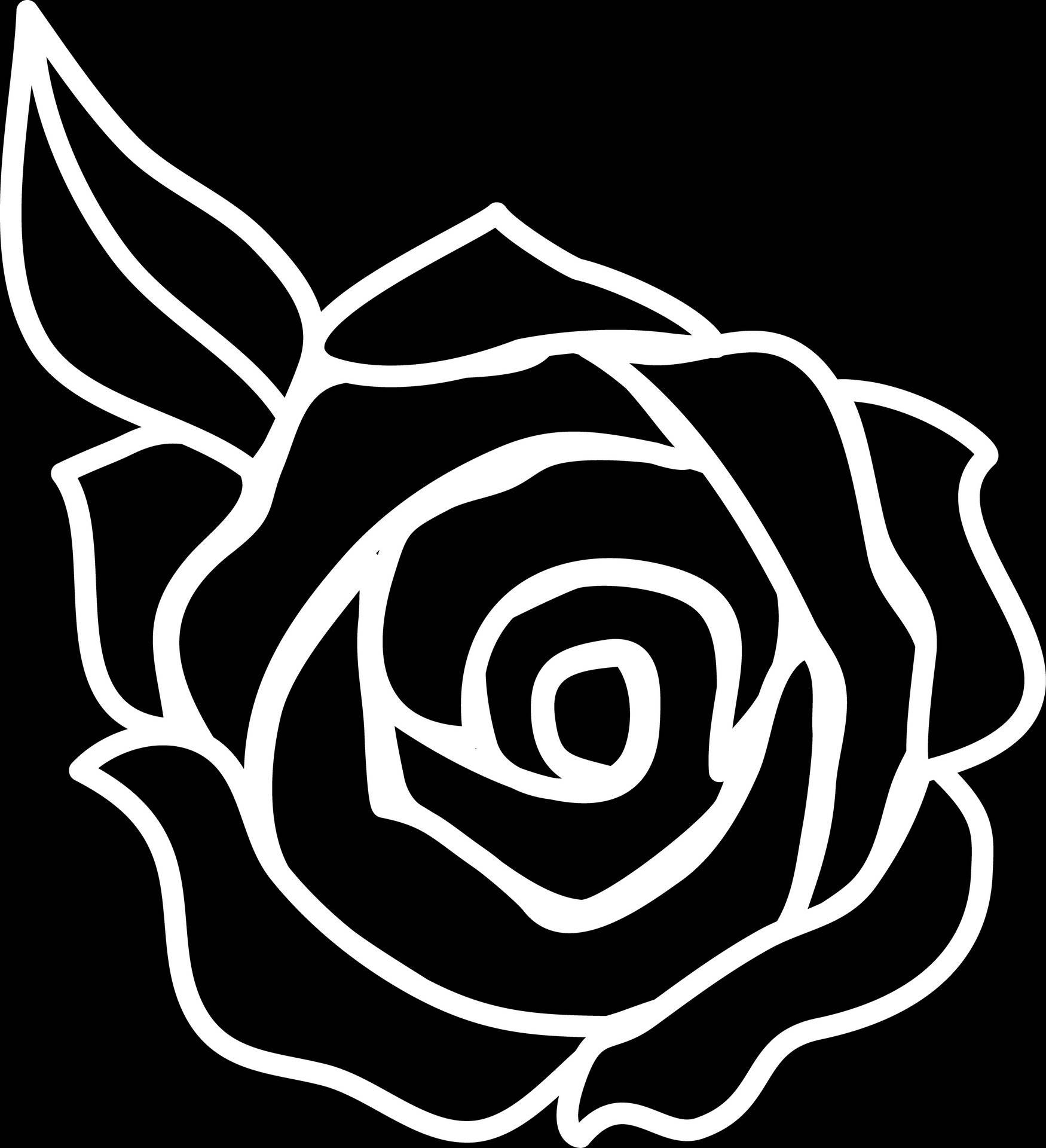 1750x1920 Download Minimal Black Rose Art Wallpaper
