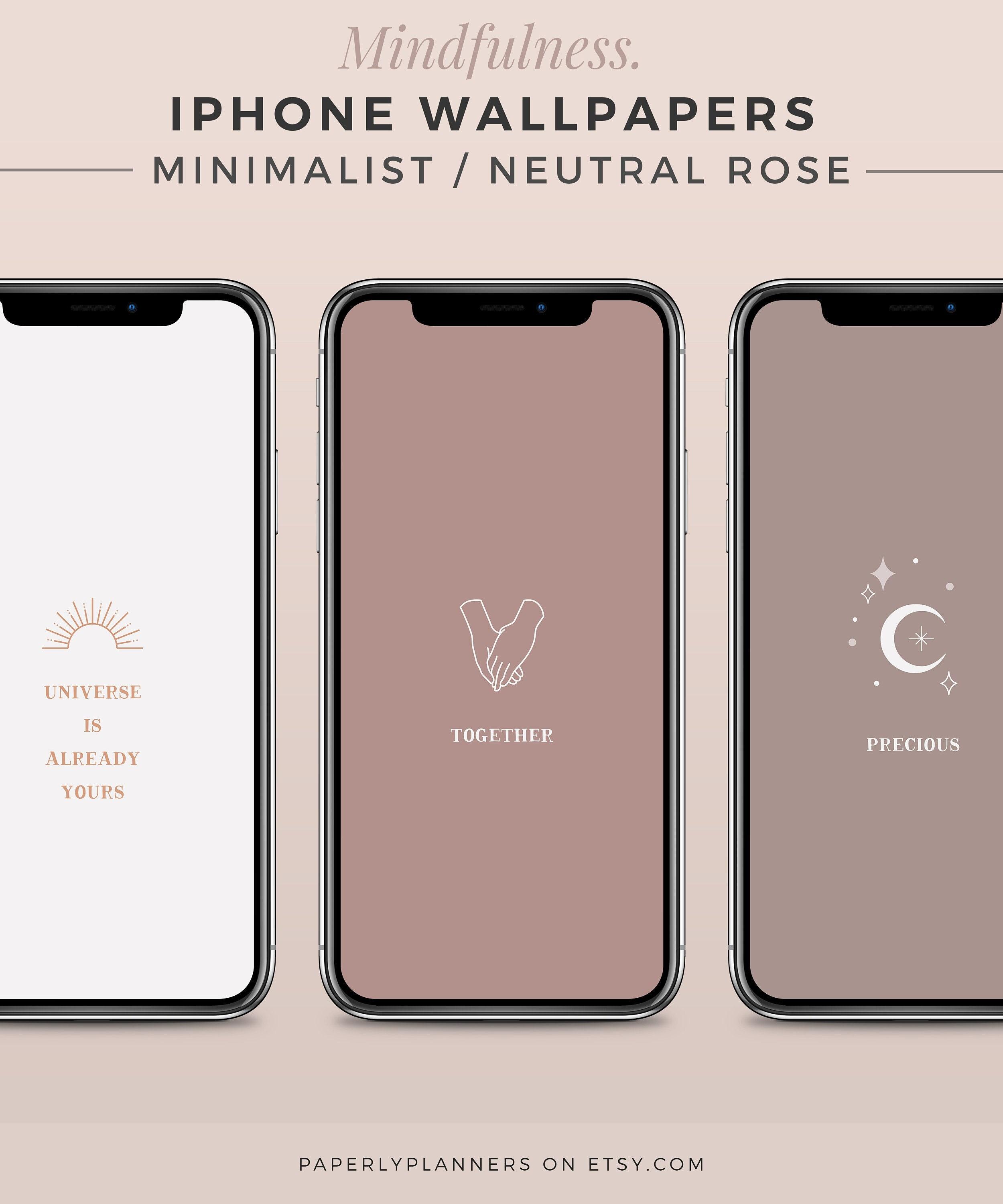2500x3000 MINDFULNESS iPhone Wallpaper ROSY BRICKS Boho Minimalist