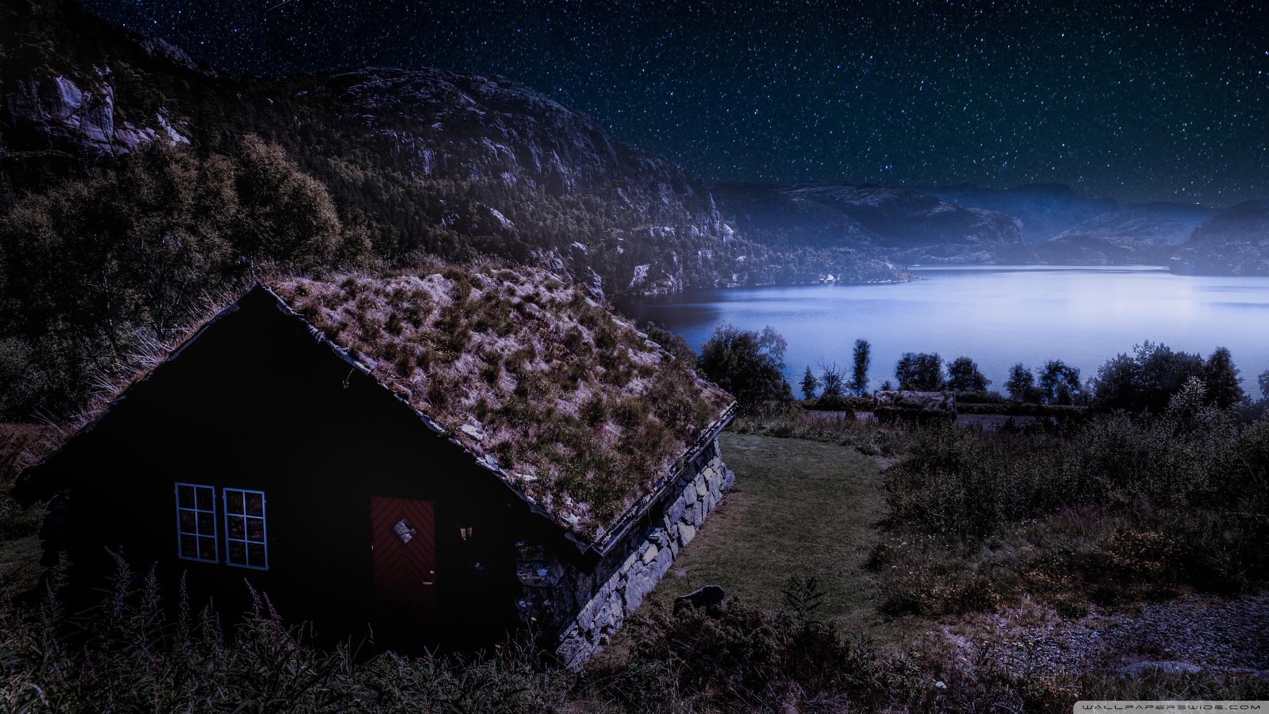 2560x1440 Grass Roof Cabin, Norway Ultra HD Desktop Background Wallpaper for 4K UHD TV : Widescreen & UltraWide Desktop & Laptop : Tablet