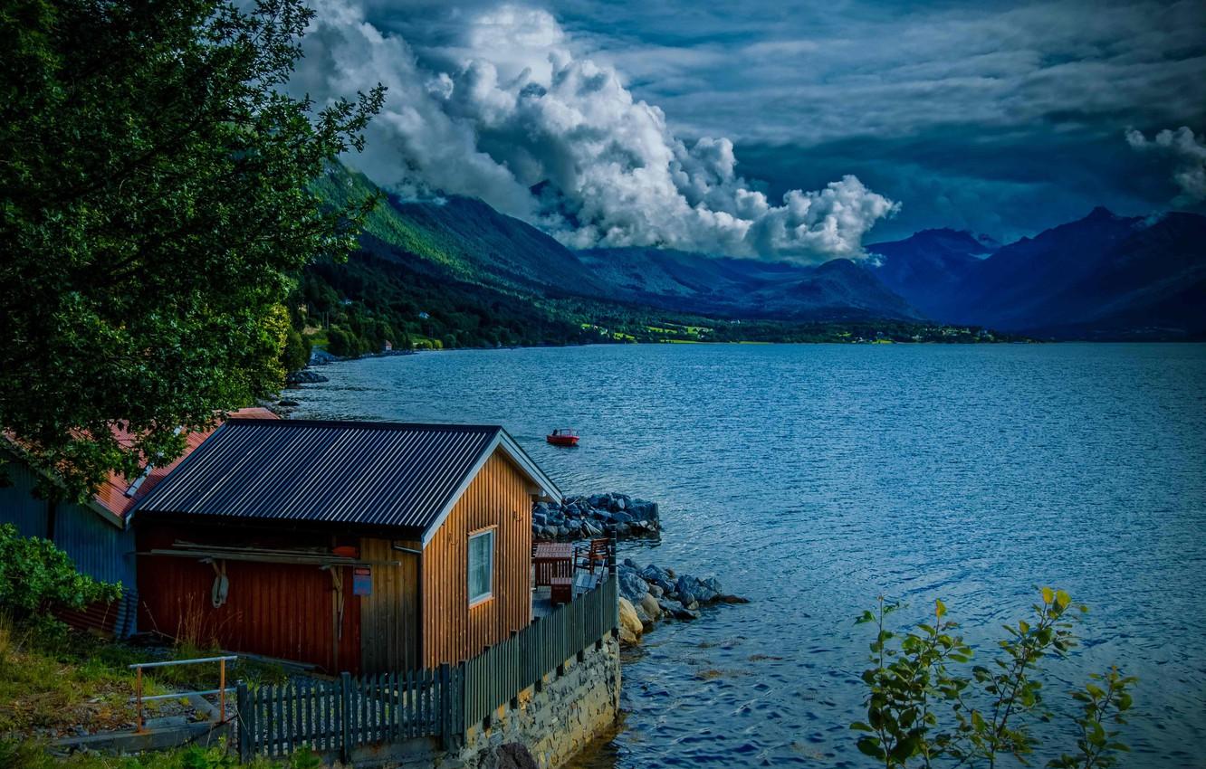 1332x850 Wallpaper lake, photo, mountain, Norway, Isfjorden image for desktop, section пейзажи