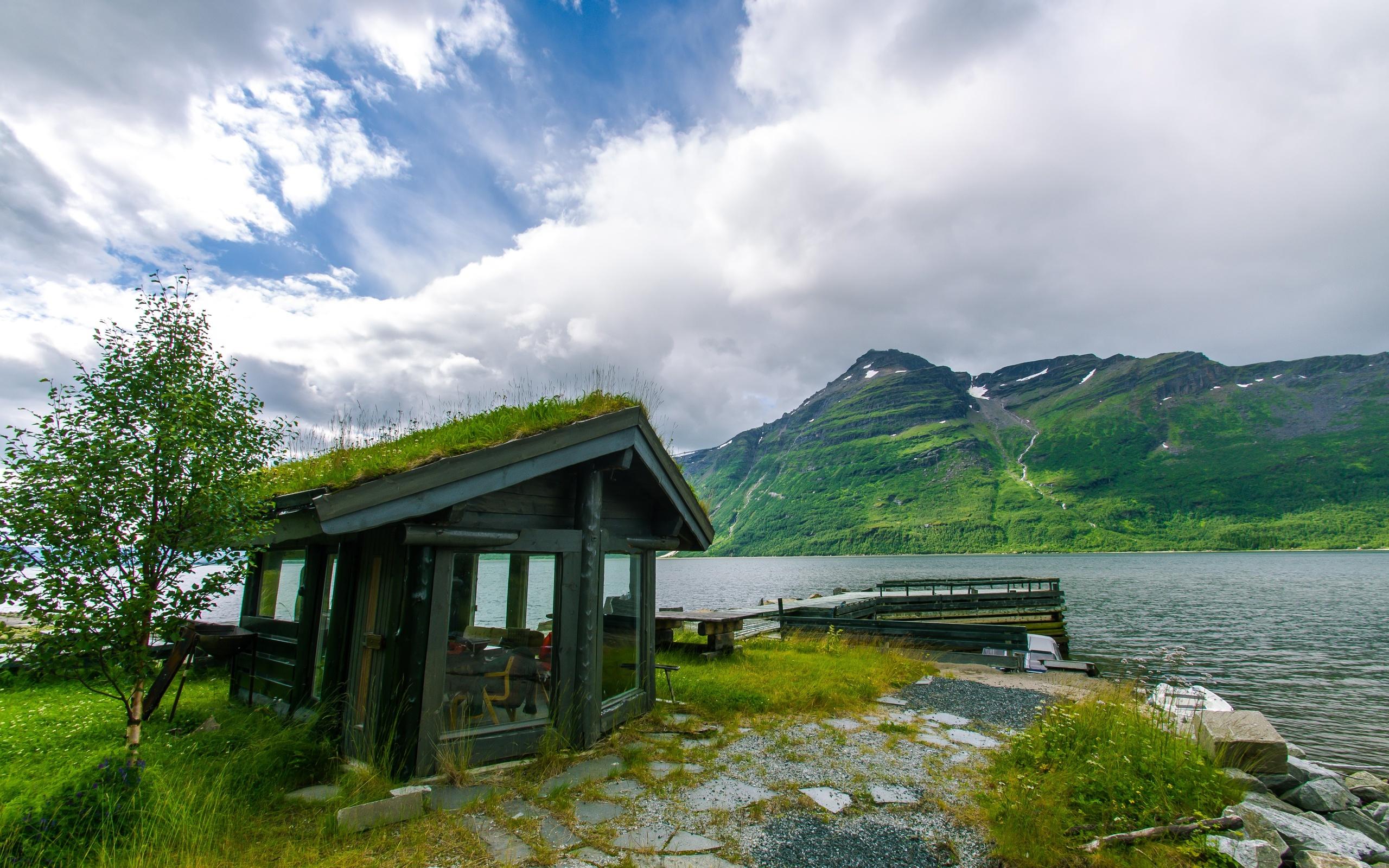 2560x1600 norway, River, House, Nature Wallpaper HD / Desktop and Mobile Background