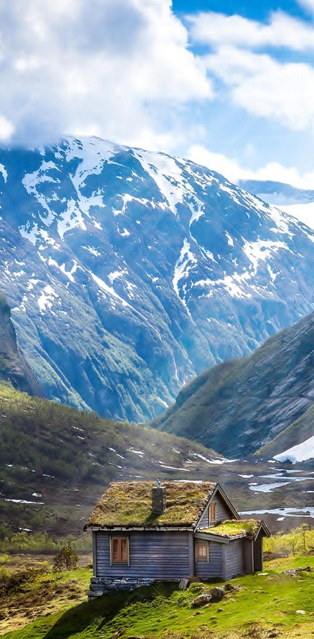 630x1280 Cottage in Norway wallpaper