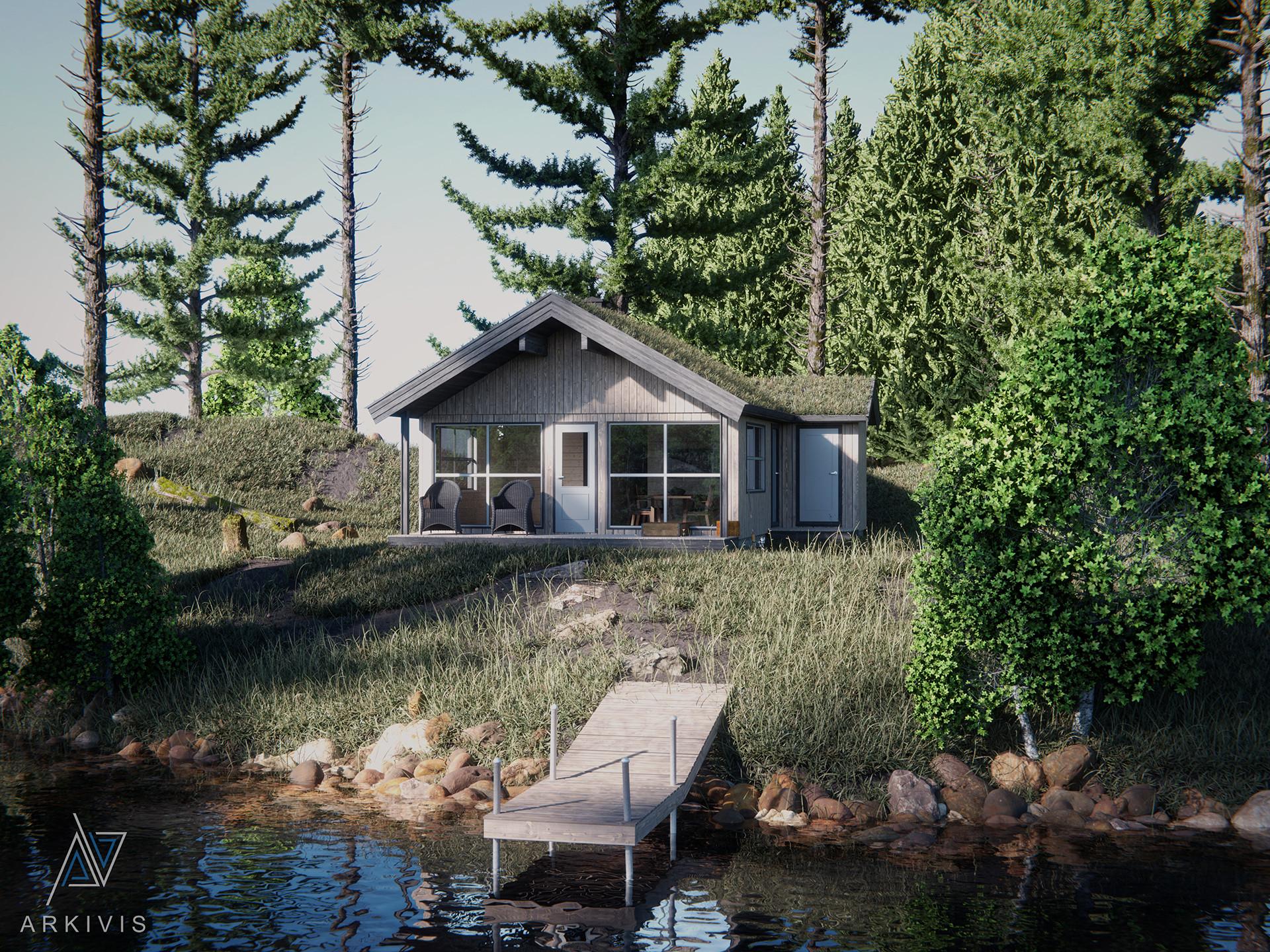 1920x1440 Norwegian Forest Cabin