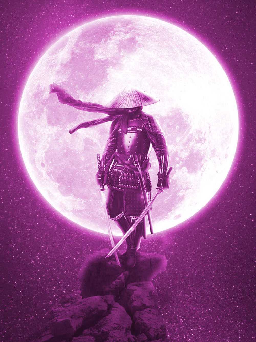1000x1333 Purple Samurai Wallpaper