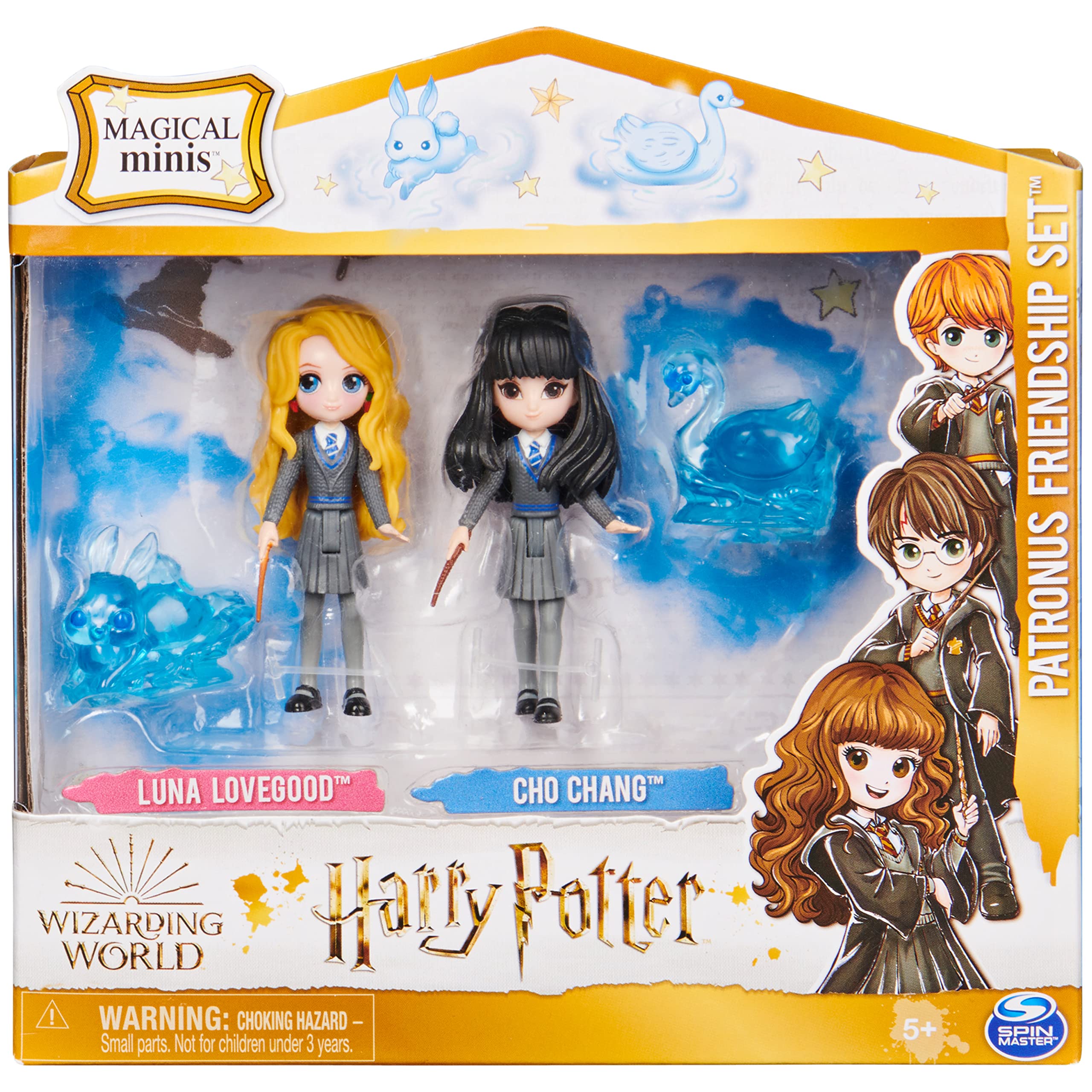 2560x2560 Wizarding World Harry Potter, Magical Minis Luna Lovegood and Cho Chang Patronus Friendship Set with 2 Creatures, Kids Toys for Ages 5 and up : Toys & Games