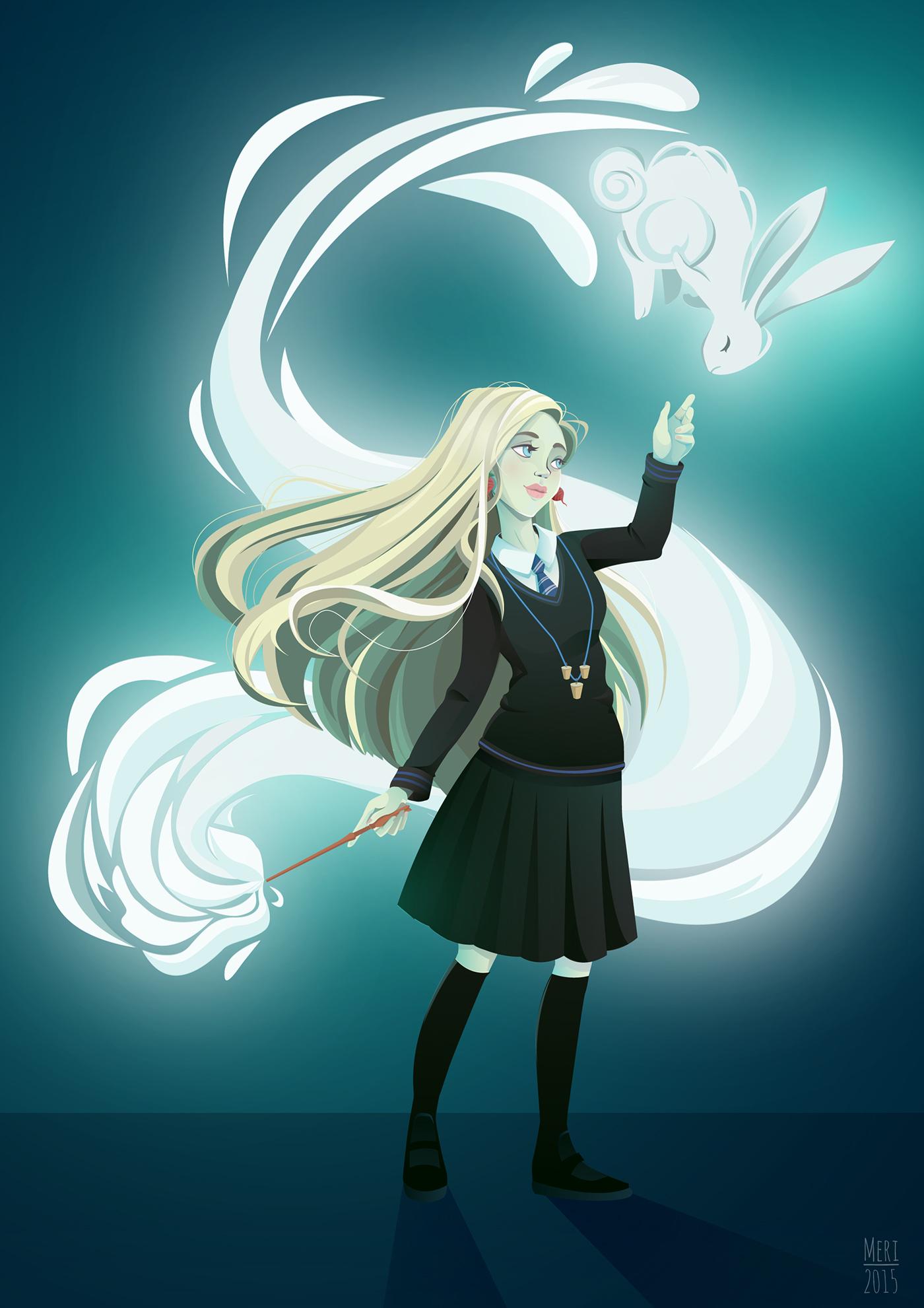 1400x1981 Luna Lovegood Vector Art