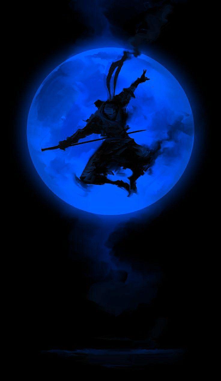 736x1270 Blue moon ninja. Samurai wallpaper, Blue moon, Comic books art