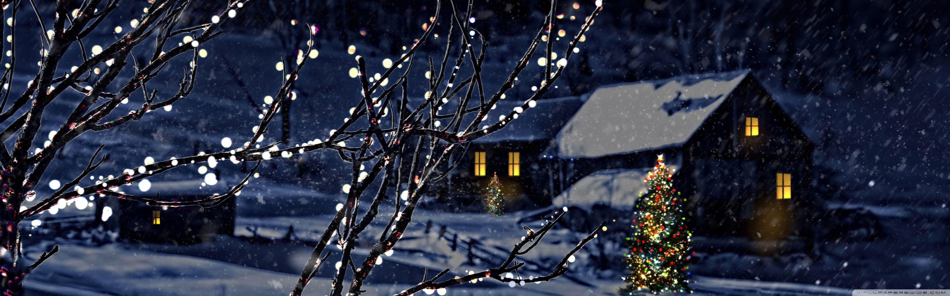 3840x1200 Panoramic Christmas Wallpaper