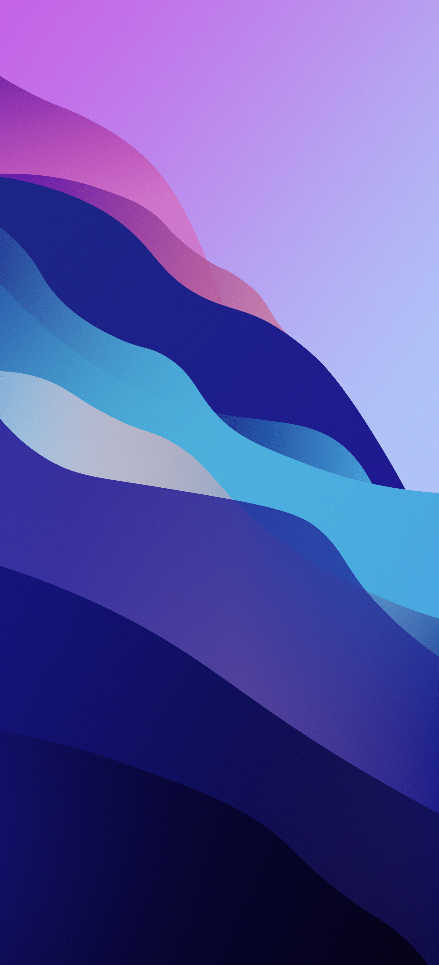 1440x3168 macOS Monterey inspired “Waves” wallpaper for iPhone