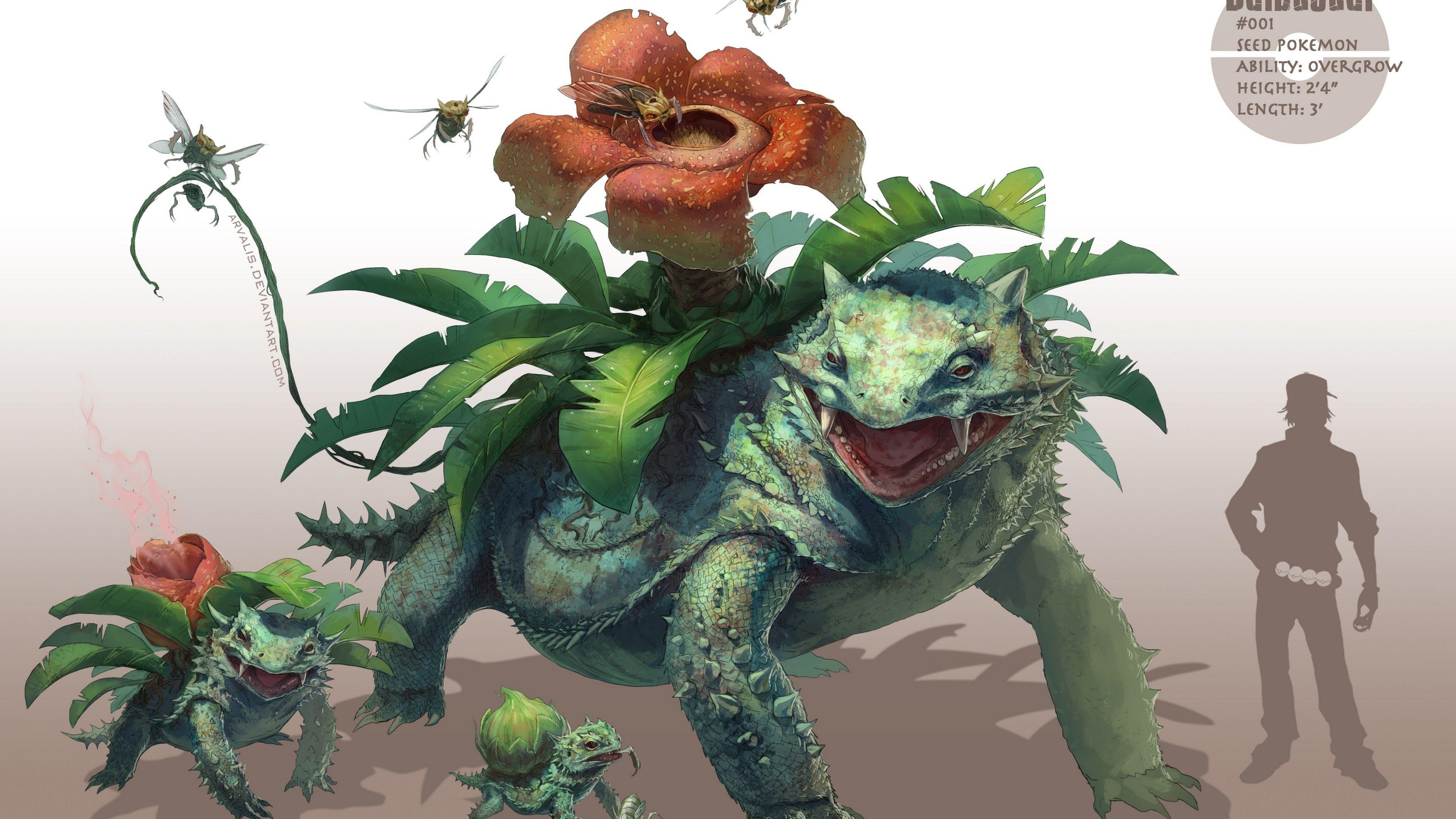 3840x2160 Pokemon Bulbasaur Pokémon Venusaur Pokémon Ivysaur Pokémon Grass