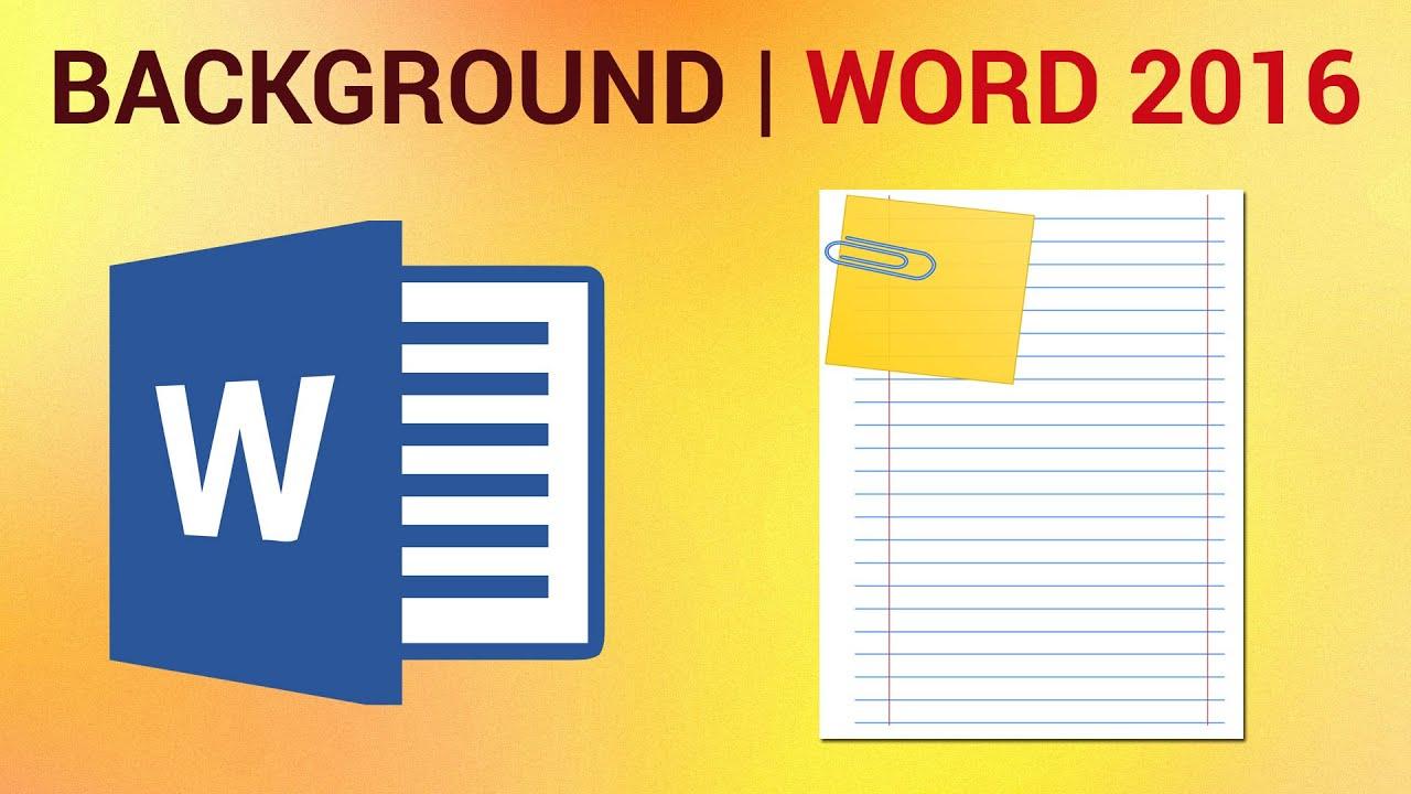 1280x720 How to Apply a Page Background in Word 2016