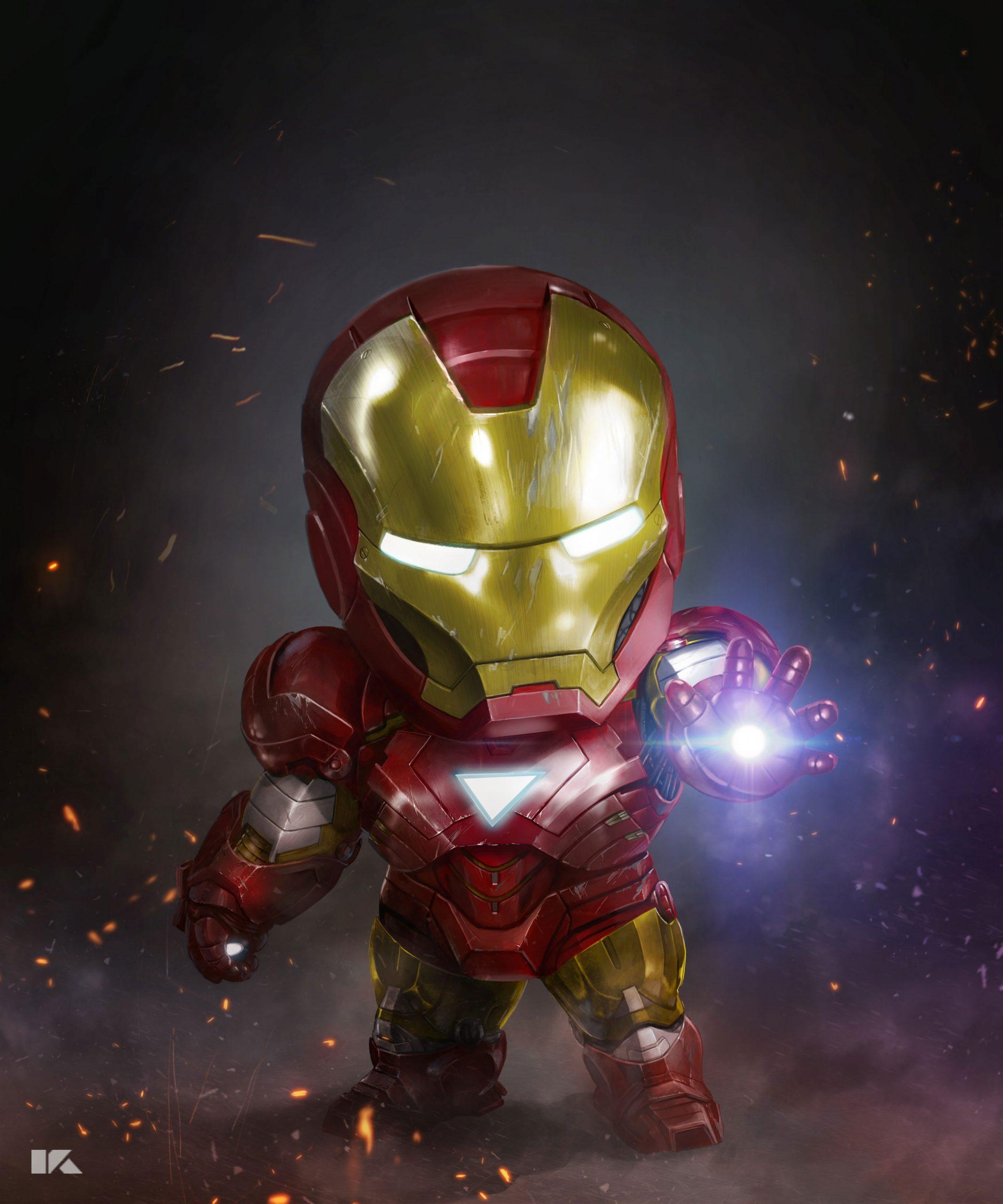 2133x2560 Chibi Iron Man Wallpaper, Marvel Comics, Fan Art
