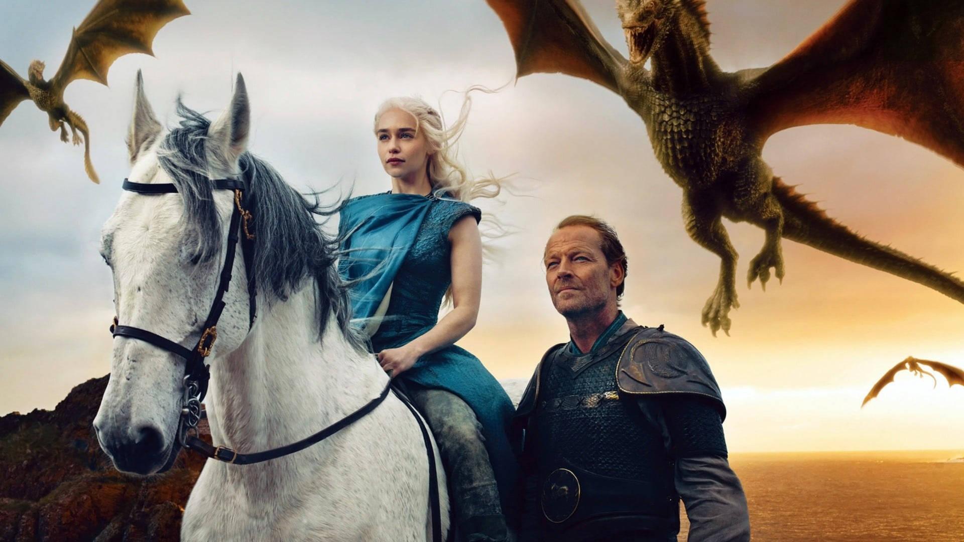 1920x1080 Download Daenerys Targaryen Jorah Mormont Horse Wallpaper