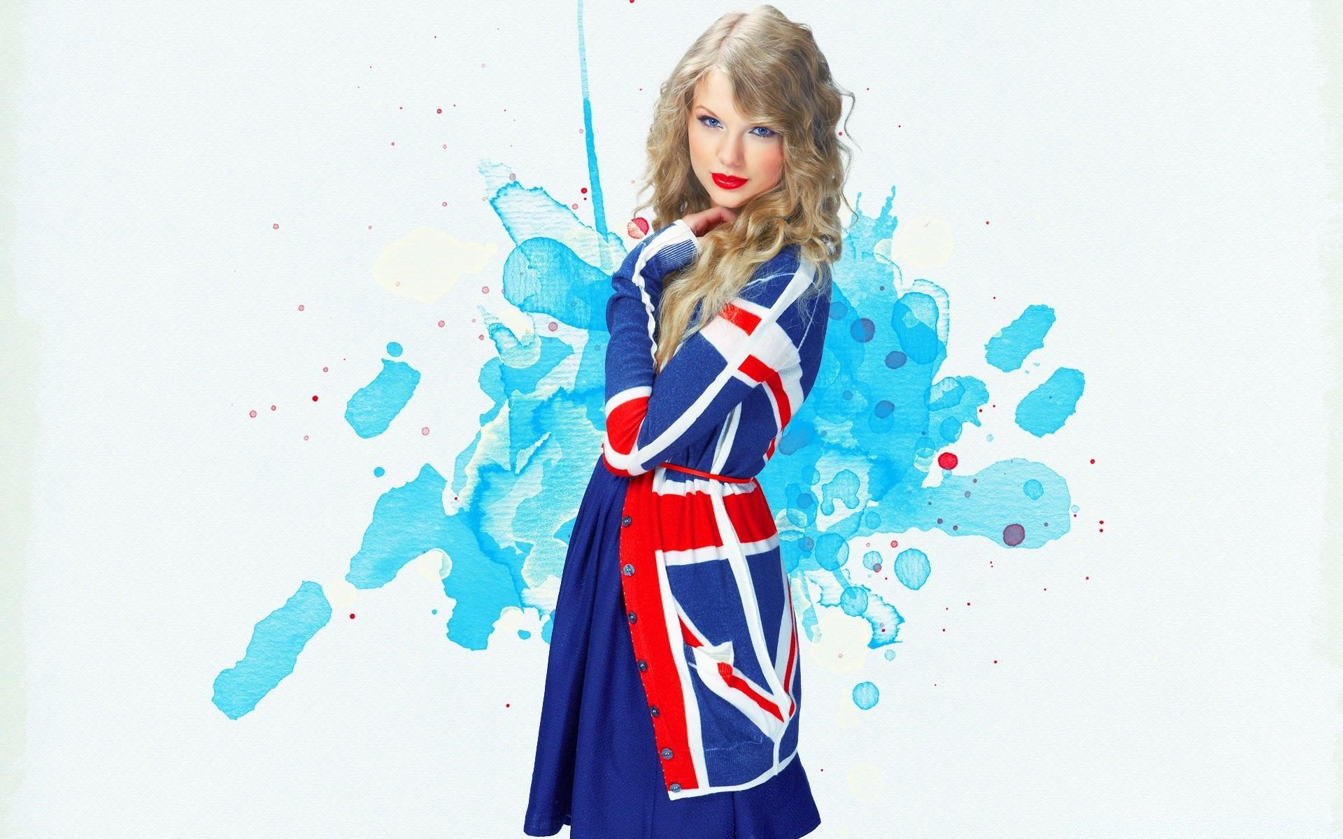 1920x1200 Music Winter Girl Woman Adult One Portrait Christmas Swift British Flag