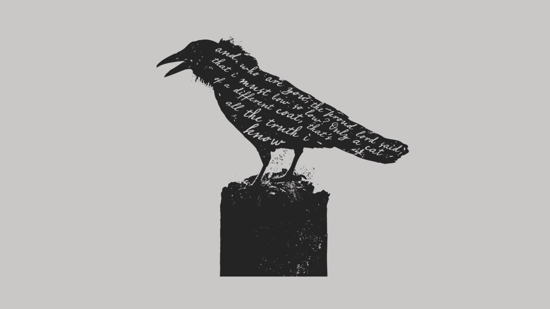 1920x1080 crow, bird, letters Wallpaper, HD Vector 4K Wallpaper, Image, Photo and Background