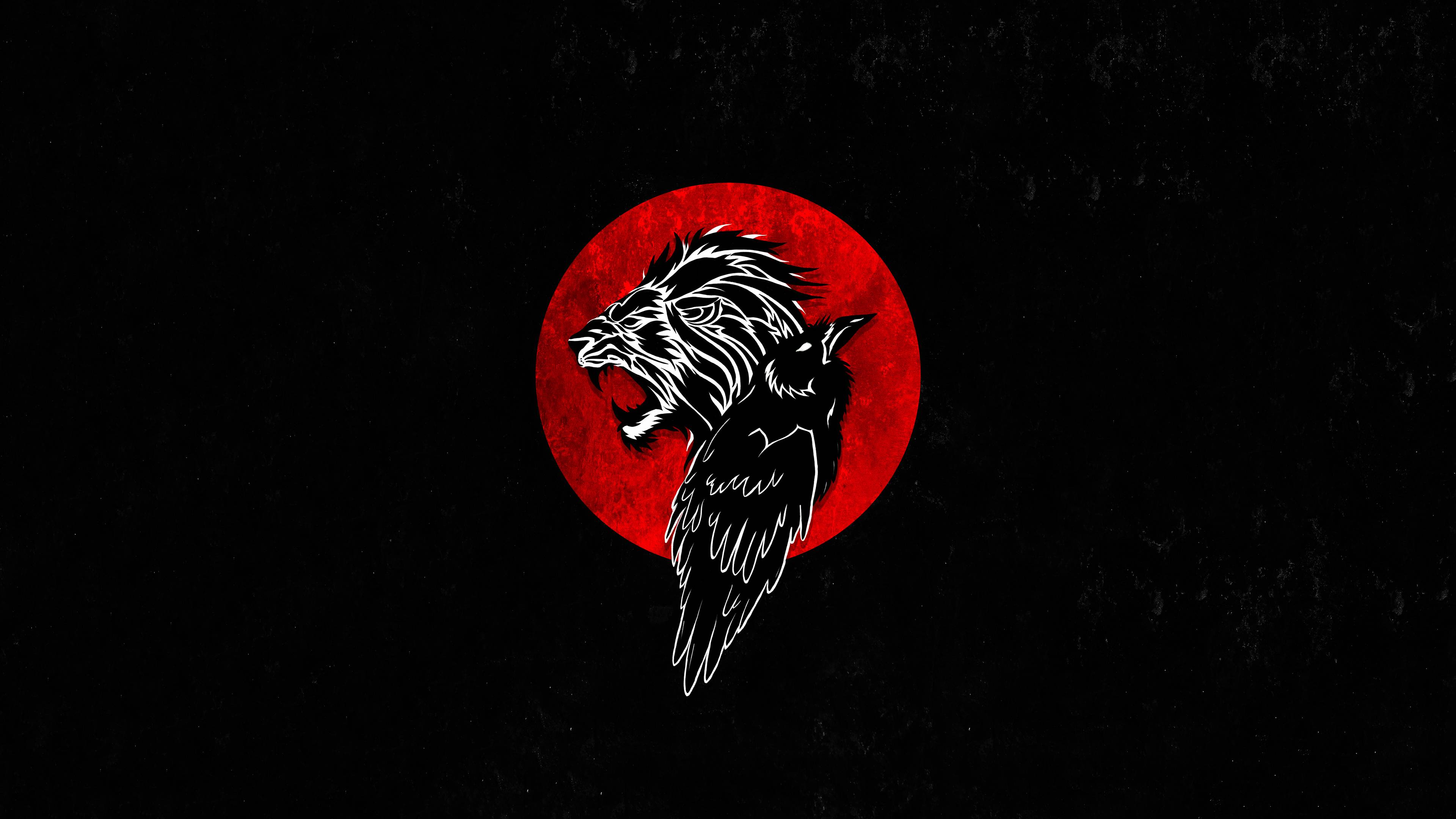 3840x2160 Lion And Crow Minimal 4k, HD Artist, 4k Wallpaper, Image, Background, Photo and Picture