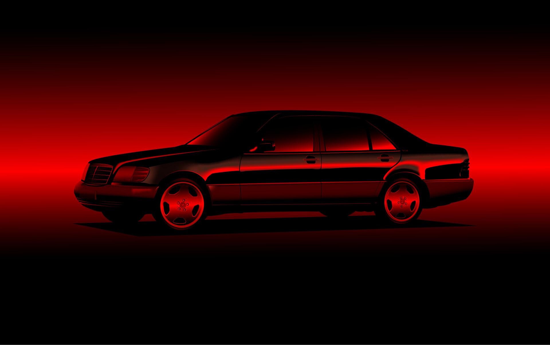 1920x1205 Mercedes Benz W140 In The Red Light