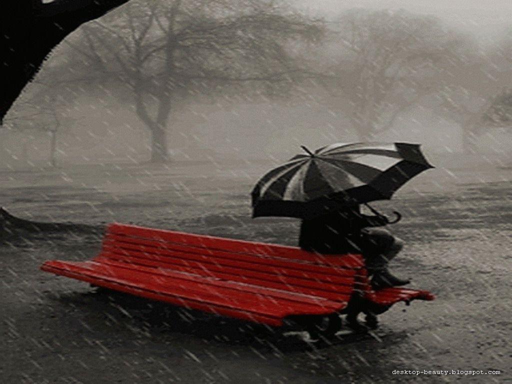 1024x768 Raining Wallpaper