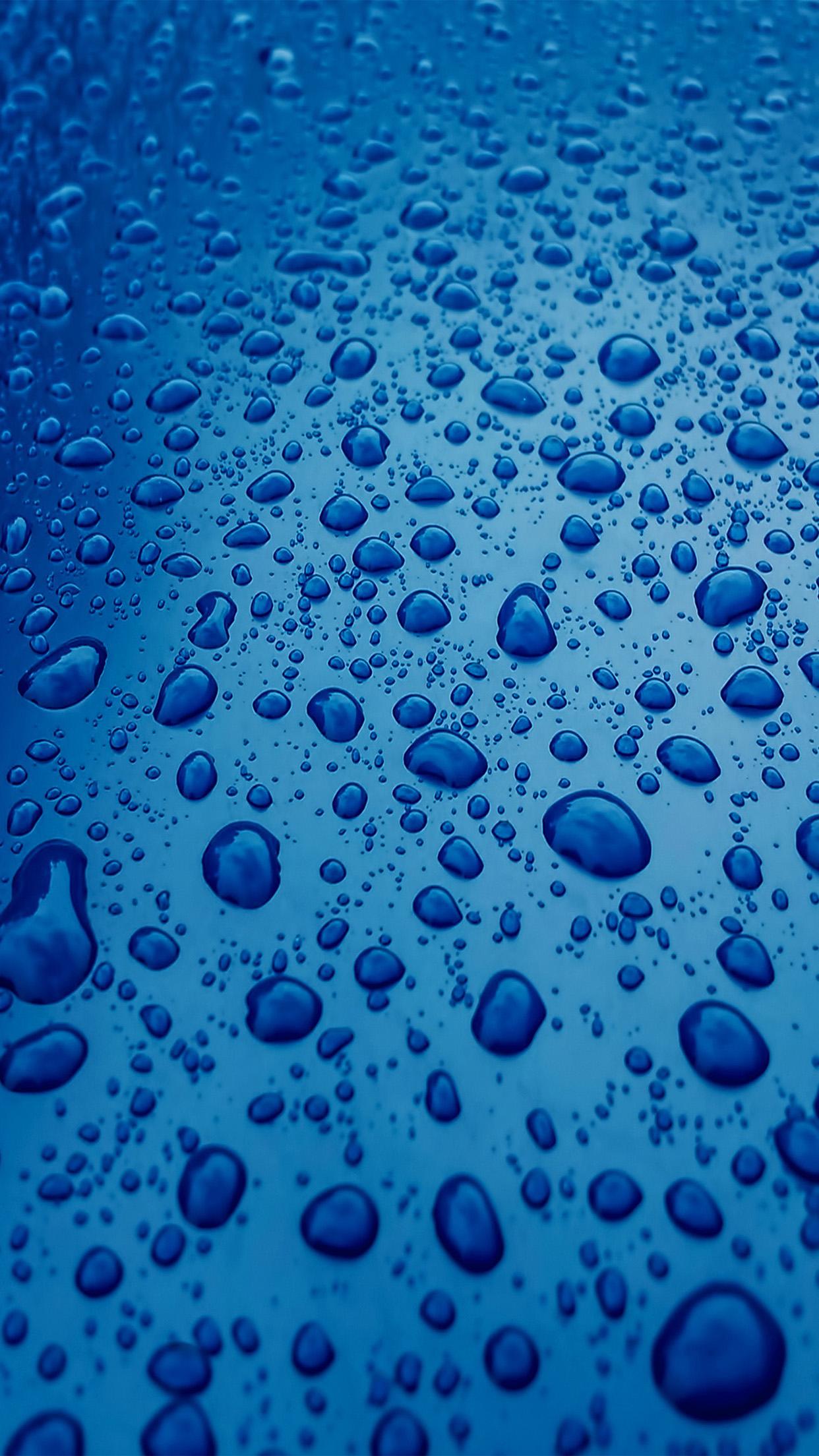 1242x2208 Rain Drop Nature Blue Sad Pattern Wallpaper